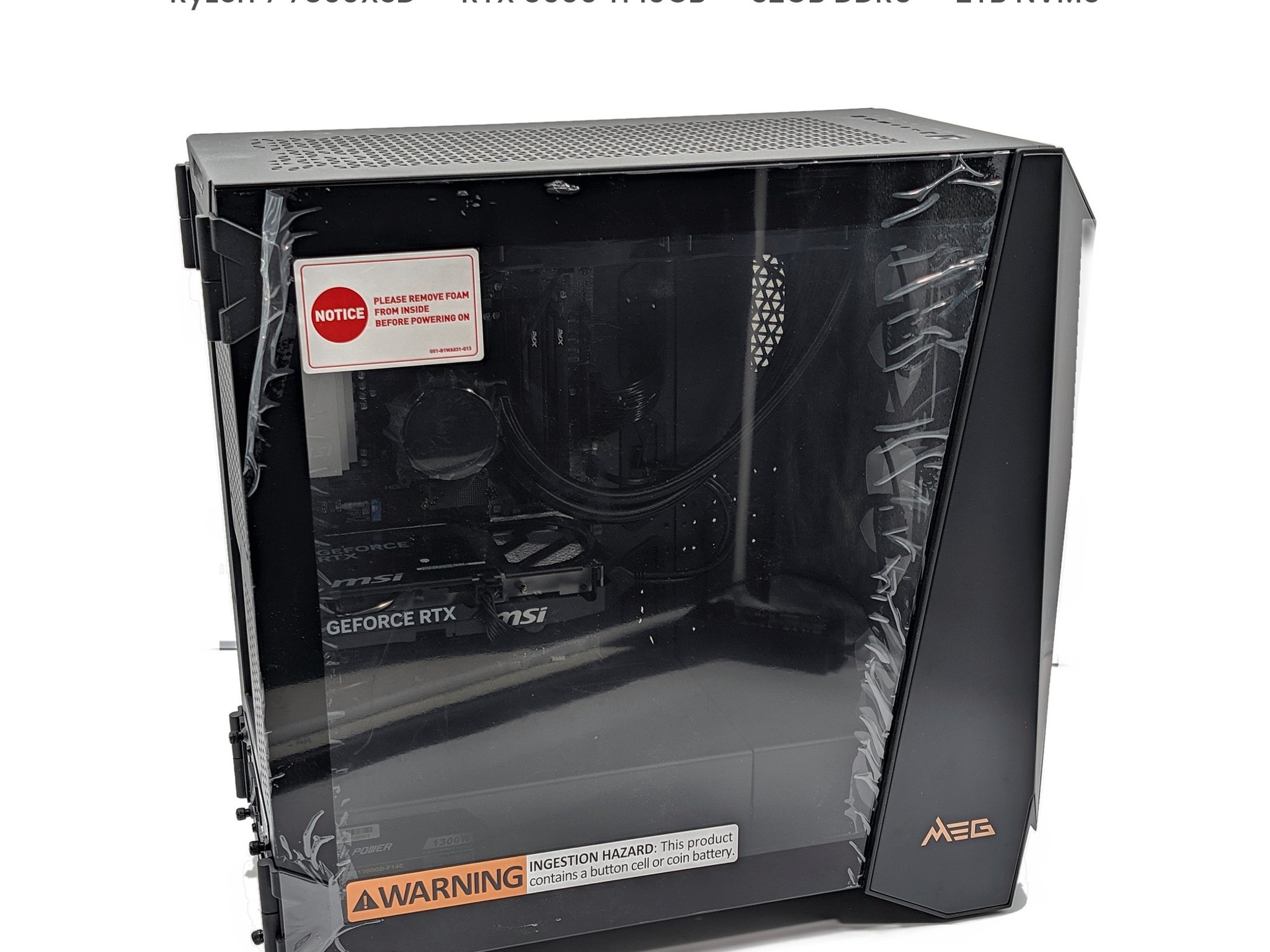 MSI Infinite ZS Gaming PC – Ryzen 7 7800X3D | RTX 5060 Ti 16GB | 32GB DDR5 | 2TB NVMe | 1300W GOLD