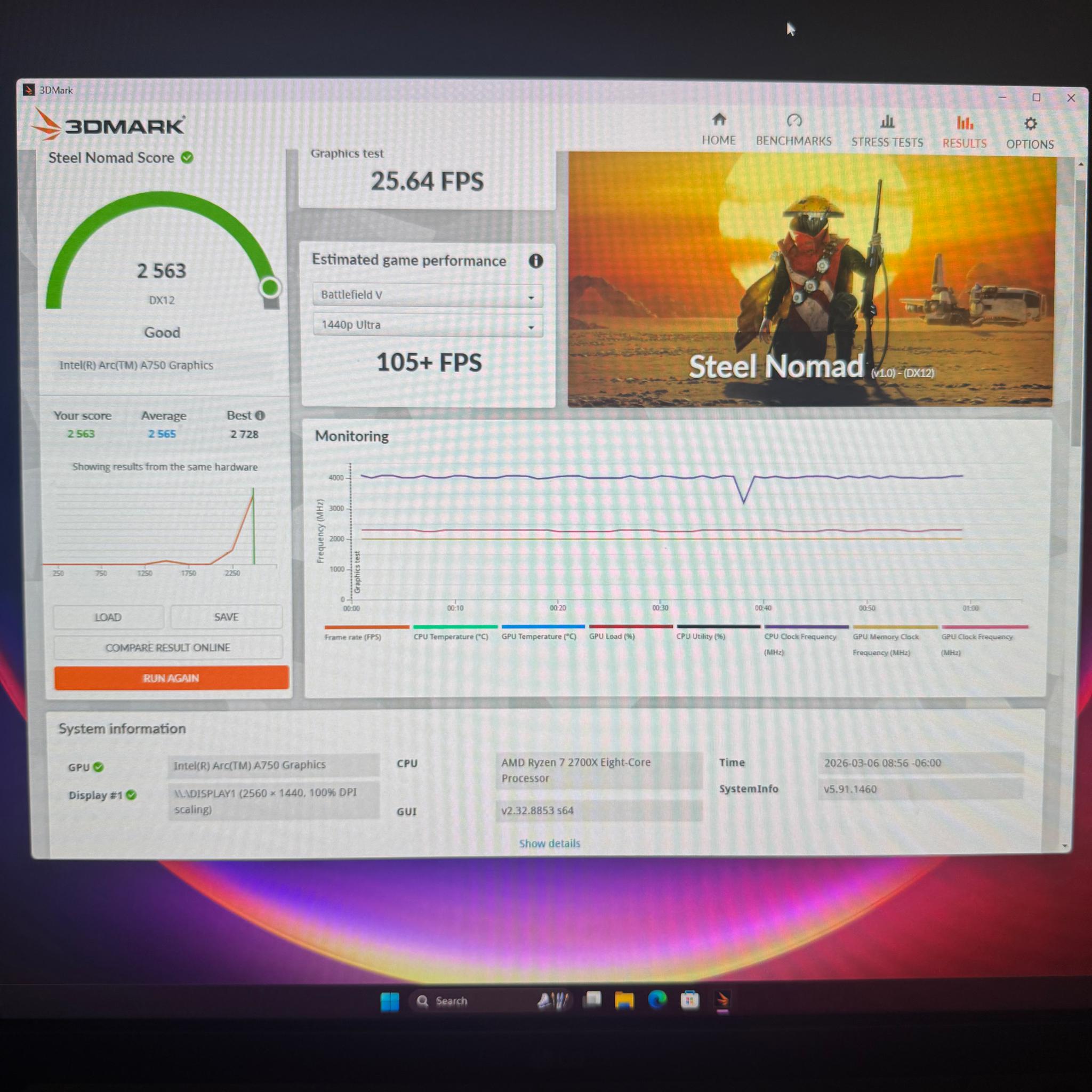 Ryzen 7 2700x | Arc A750| 16GB RAM | NVME SSD | WIFI