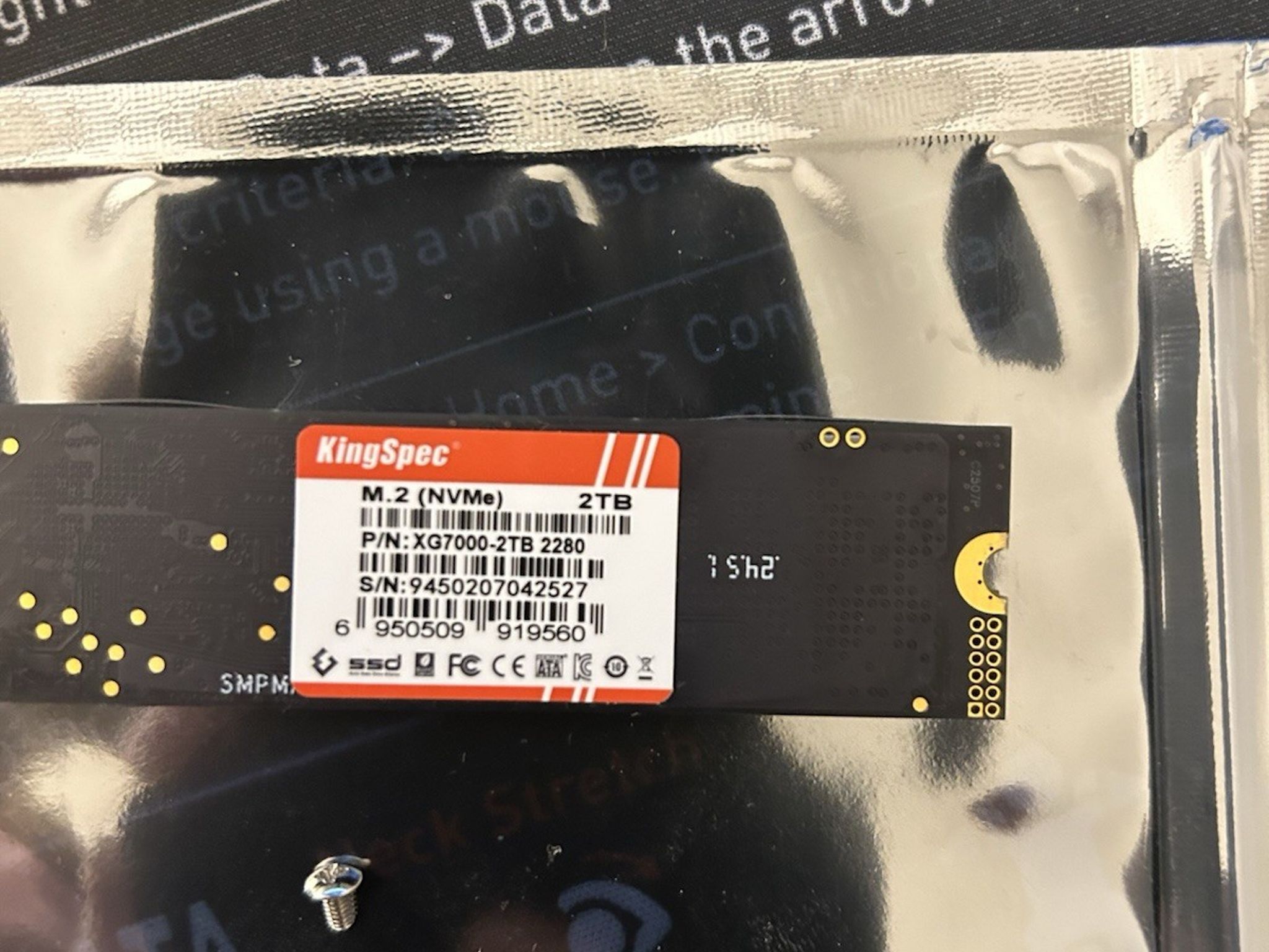 KingSpec XG7000 2TB NVMe SSD M.2 PCIe Gen4x4 M.2 2280 Internal SSD