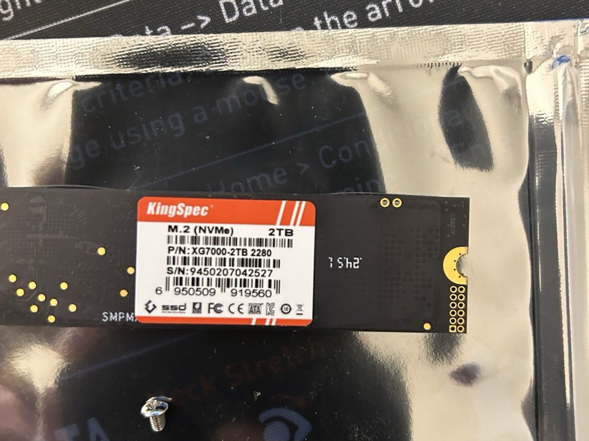 KingSpec XG7000 2TB NVMe SSD M.2 PCIe Gen4x4 M.2 2280 Internal SSD
