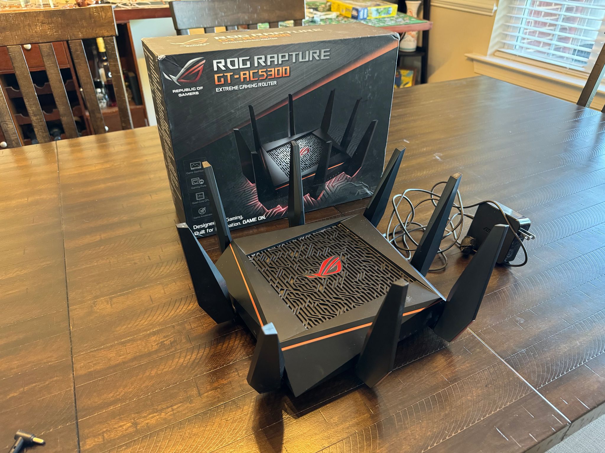ROG Rapture GT-AC5300 Extreme Gaming Router with box
