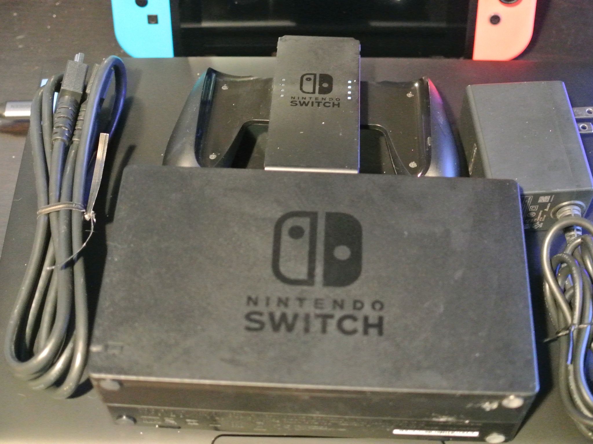 Nintendo Switch w/ Dock, Joycons, Grip and Travel Case