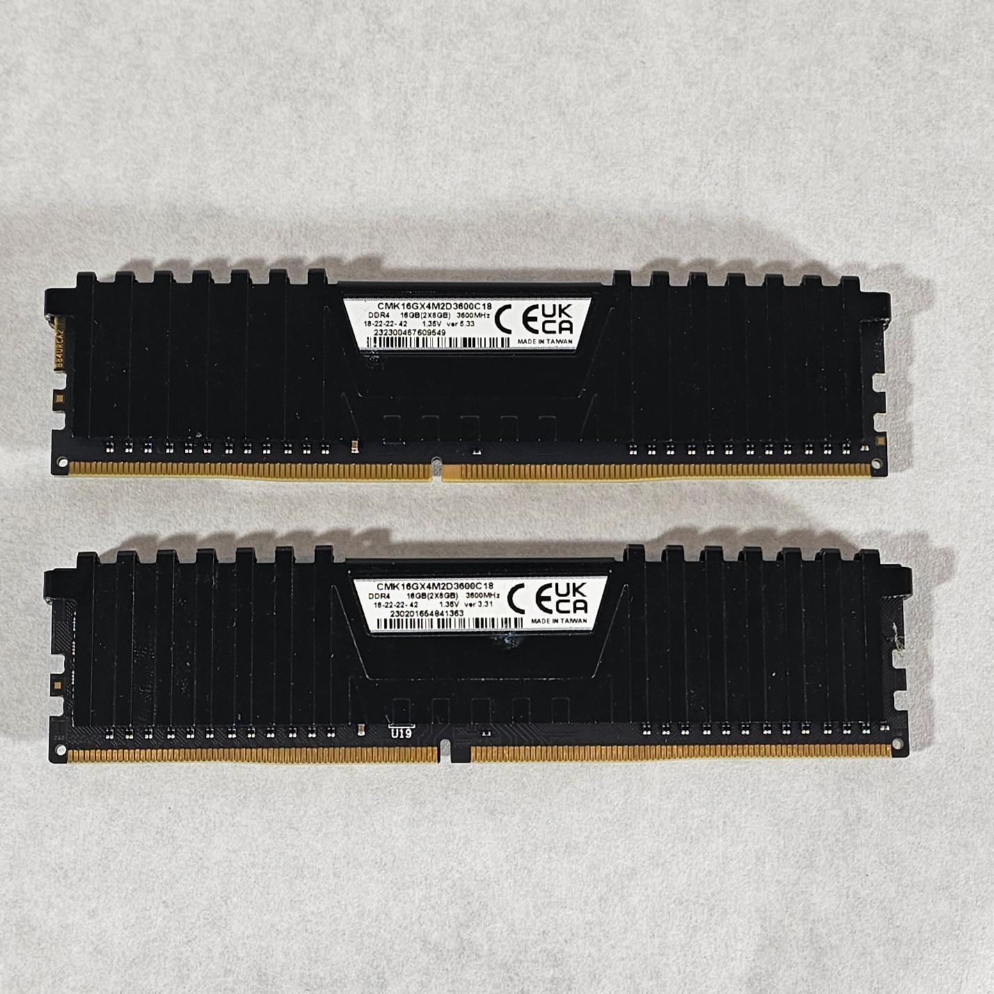 16GB DDR4 (2x8GB)-157 CL18 3600MHz Corsair Vengeance LPX RAM Memory
