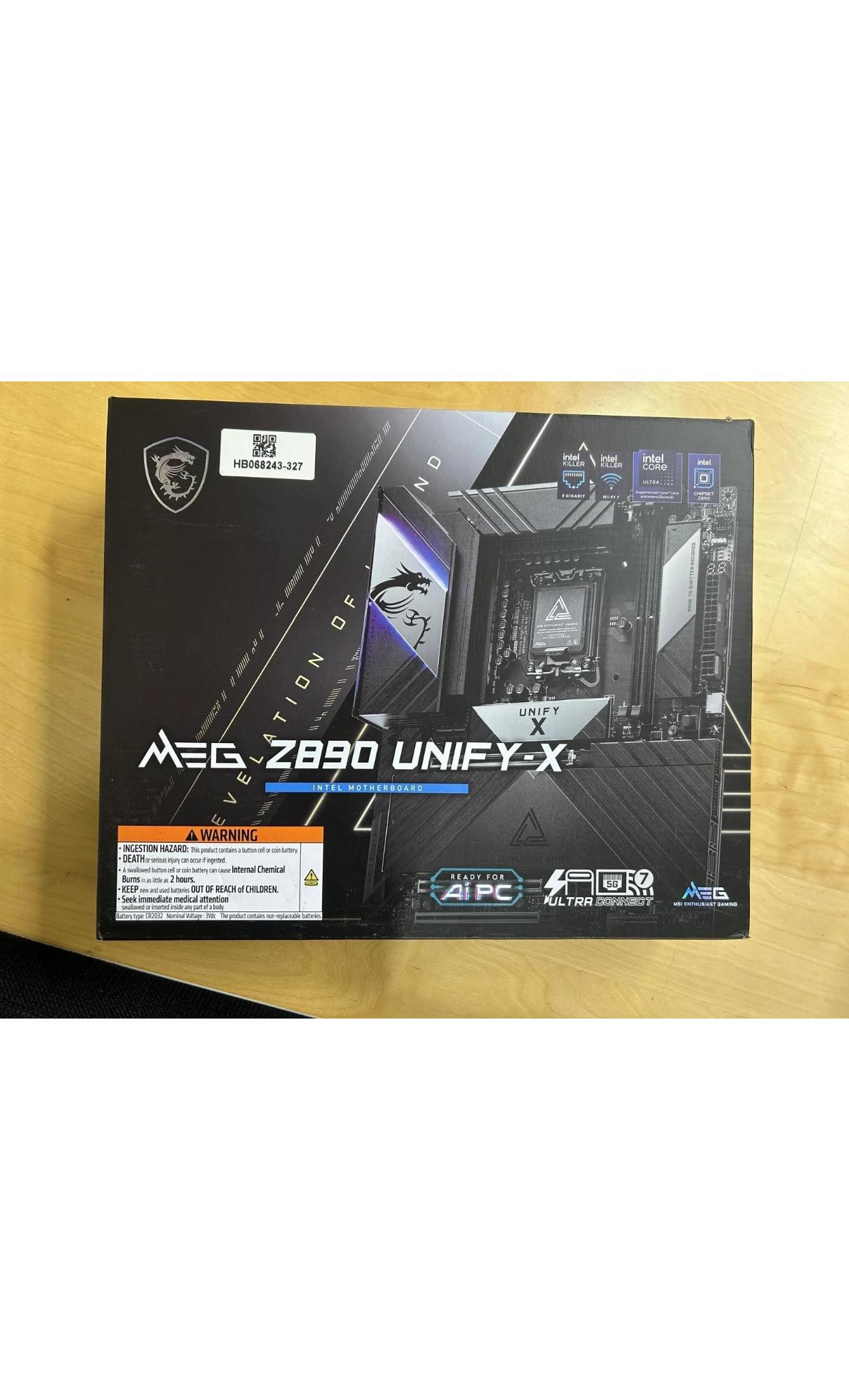 MSI MEG Z890 UNIFY-X Gaming Motherboard – Open Box – Like New