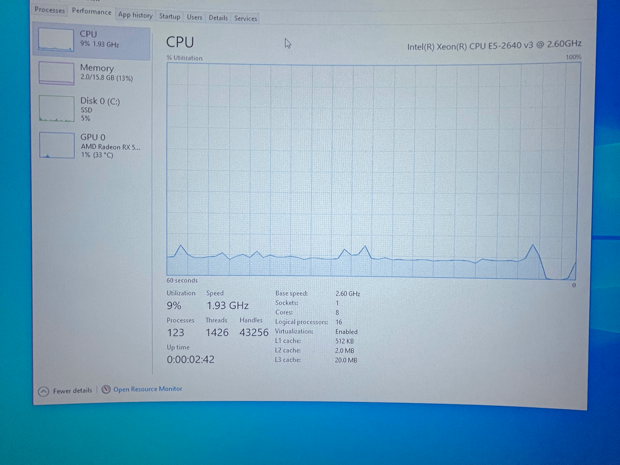 Rx 580 8gb Xeon E5-2640 V3 8core 16Thread