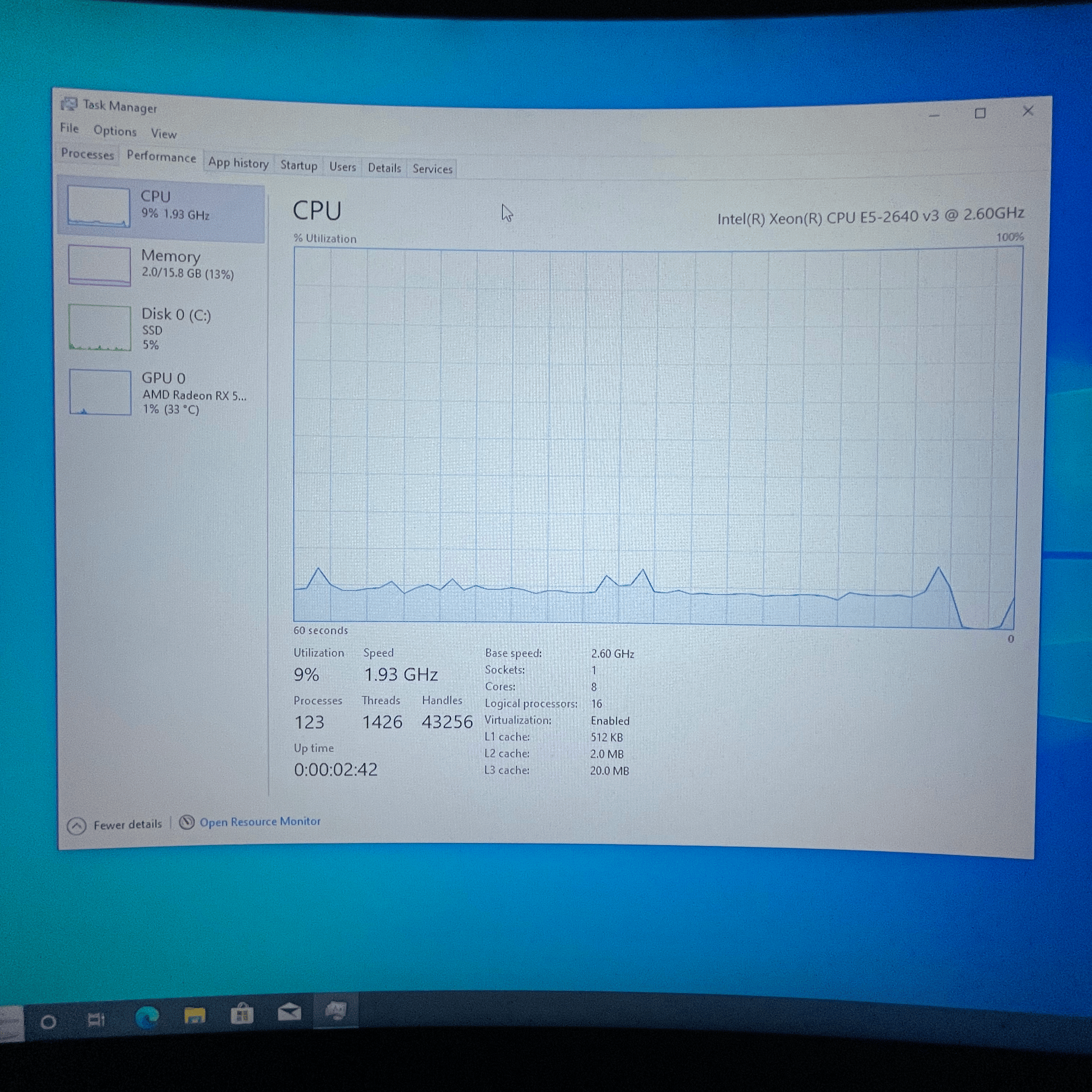 Rx 580 8gb Xeon E5-2640 V3 8core 16Thread