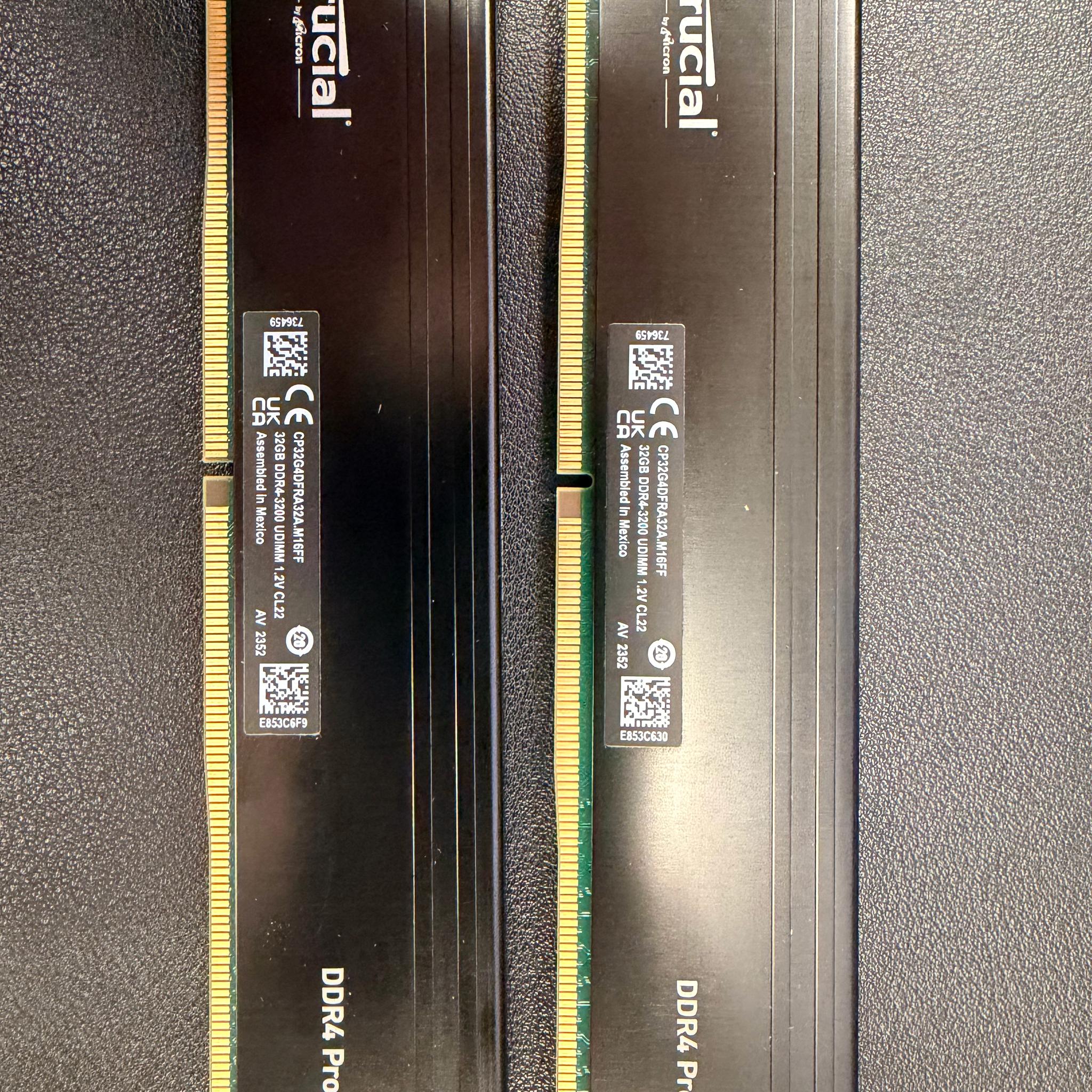 Crucial Pro UDIMM 64GB DDR4-3200 (2x32GB)