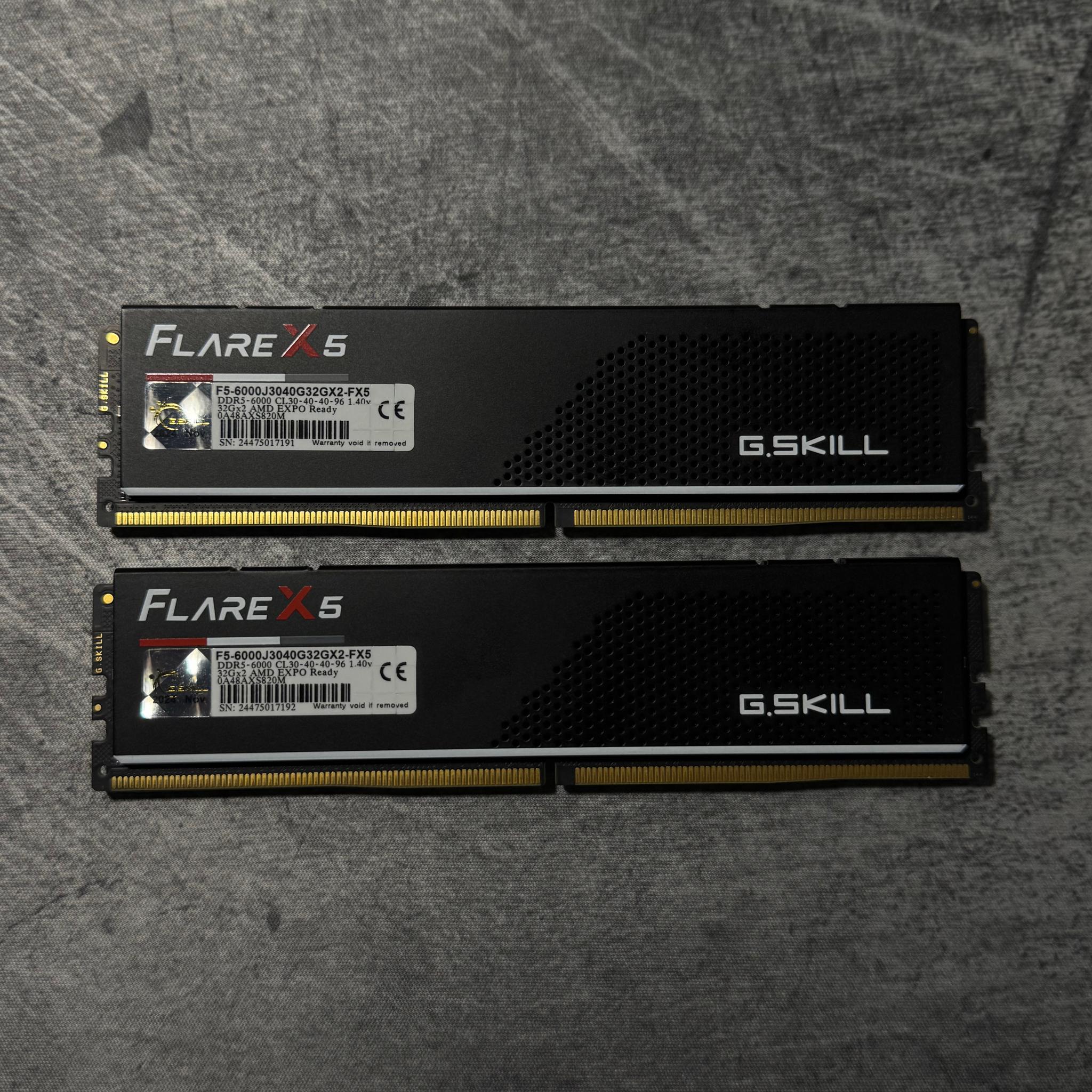DDR5 64GB (2x32) 6000 CL30 G.Skill Flare X5