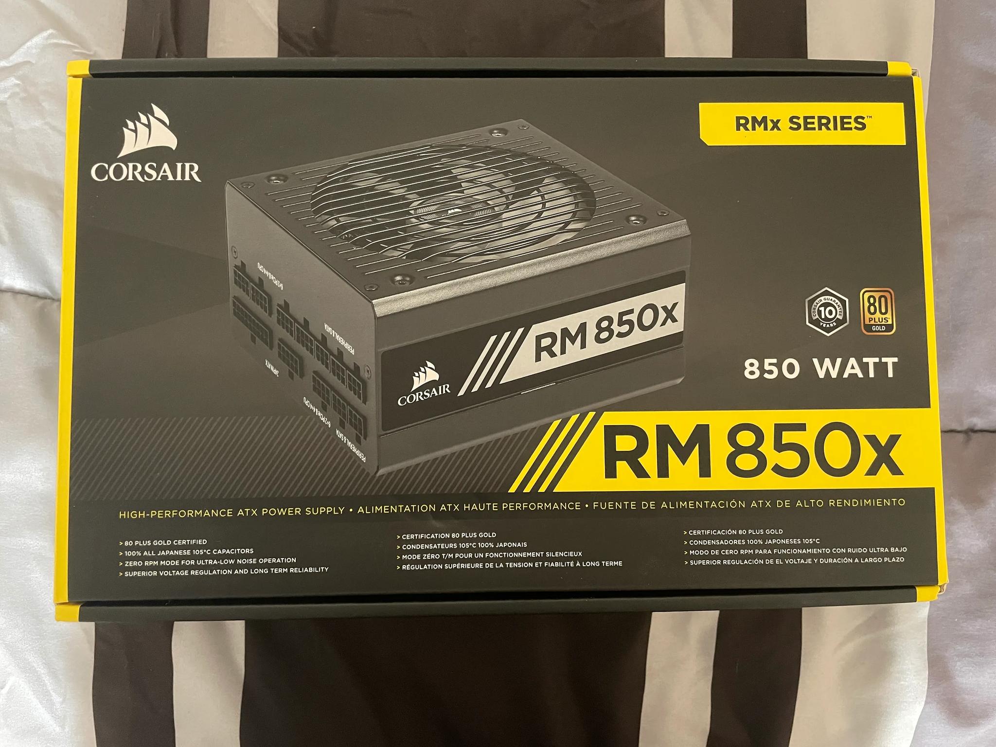 Corsair RMX Series, RM850x, 850 Watt, 80+ Gold Certified, Fully Modular