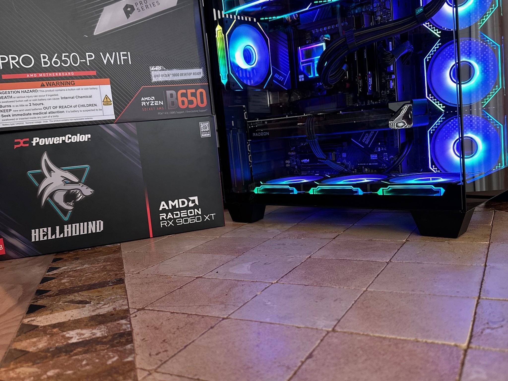 Ryzen 5 7600X / RX 9060XT 16GB, 500GB & 1TB M.2 SSD, Mid-Tower Gaming PC