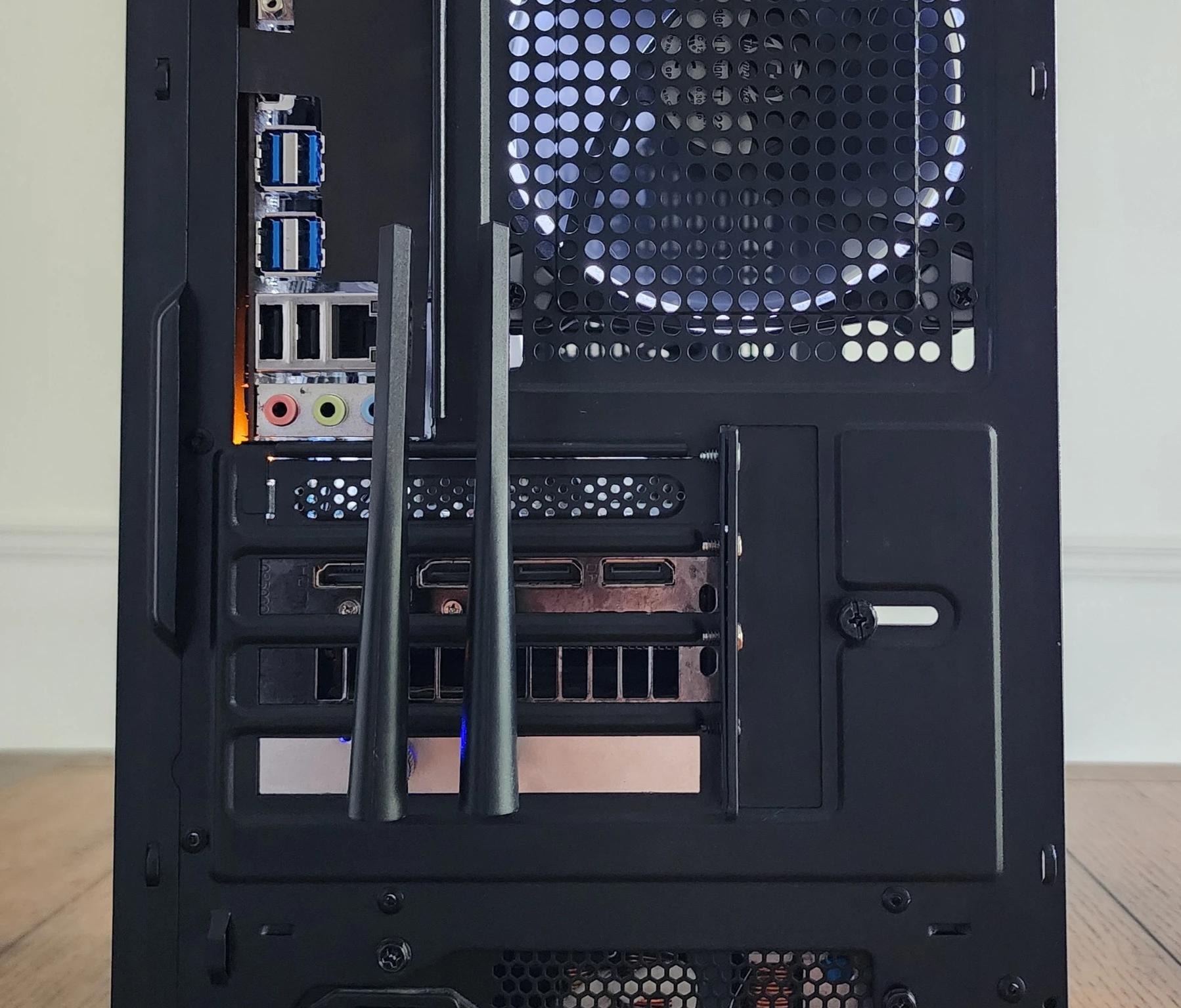 Black + White Gaming PC | Ryzen 5 | RX 580 8GB | 16GB | 1TB | Wi-Fi + BT | 550W 80+ Bronze