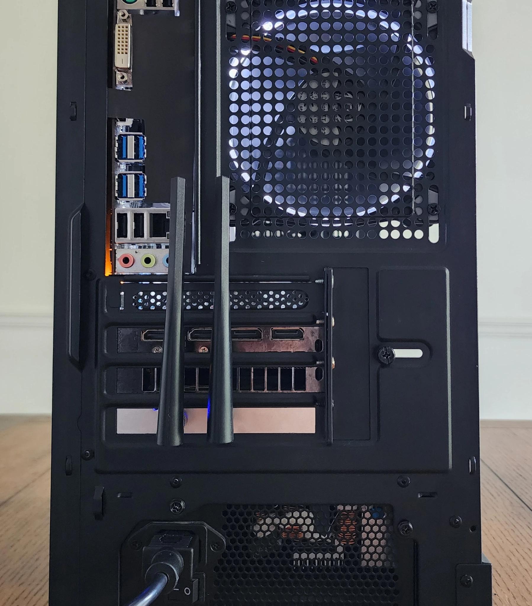 Black + White Gaming PC | Ryzen 5 | RX 580 8GB | 16GB | 1TB | Wi-Fi + BT | 550W 80+ Bronze