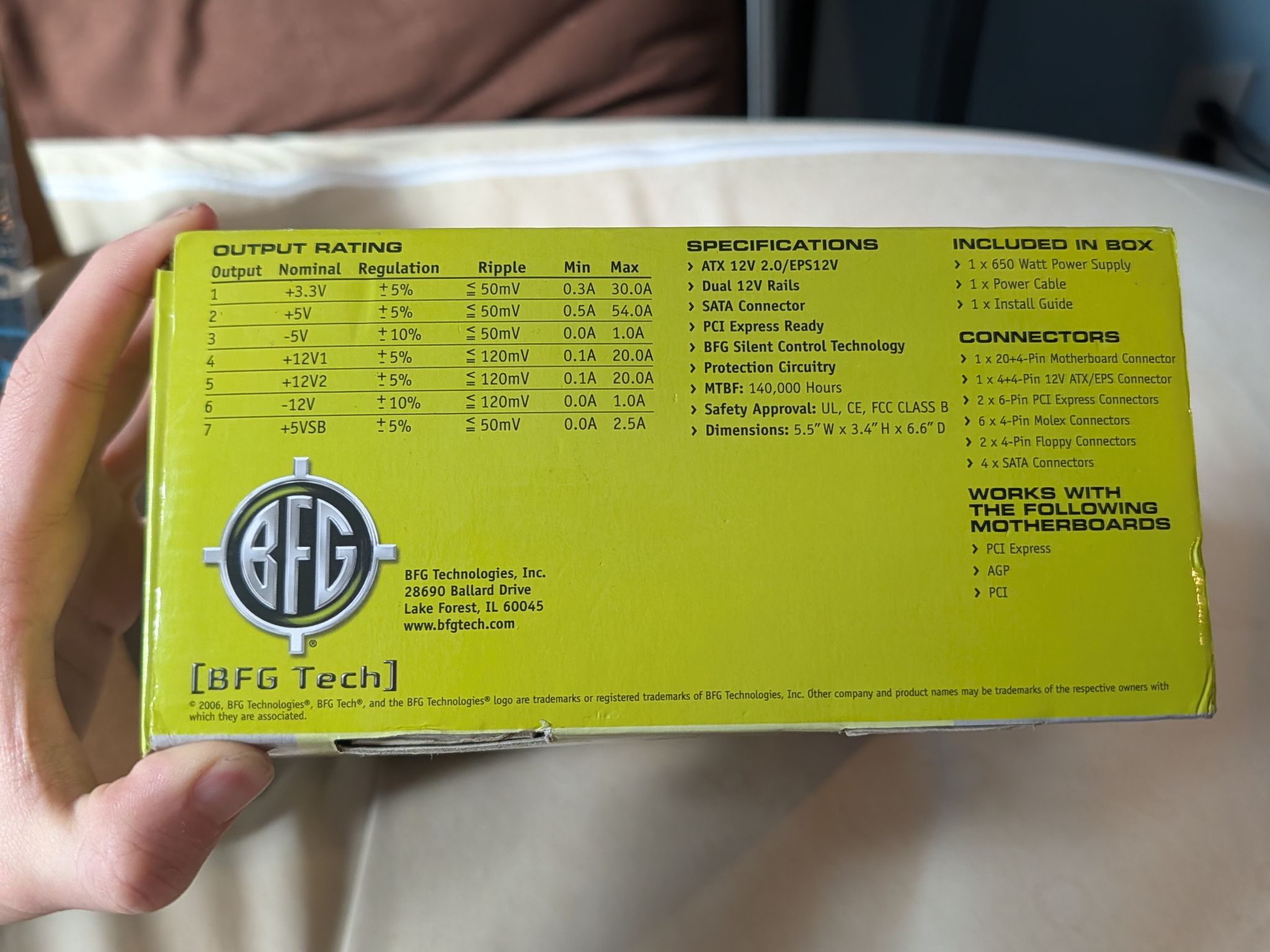 BRAND NEW BFG 650W PSU