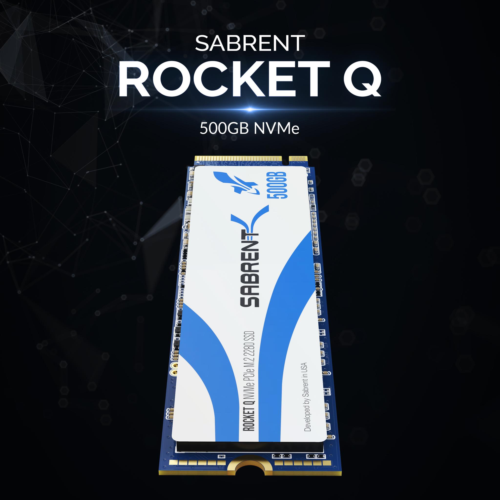 SABRENT Rocket Q 500GB NVMe PCIe M.2 2280 Internal SSD High Performance