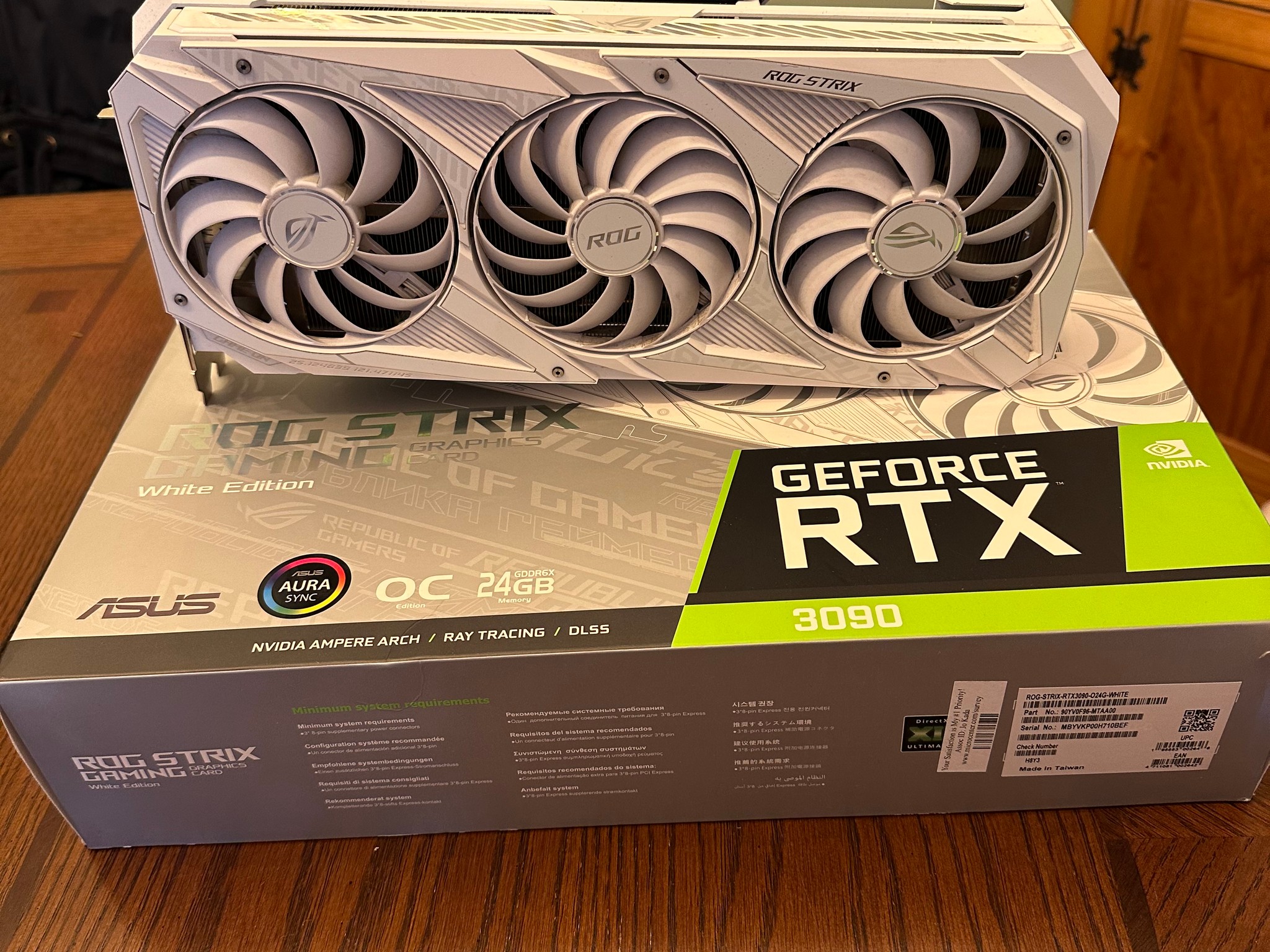 ASUS ROG STRIX NVIDIA GeForce RTX 3090- PCIe 4.0, 24GB GDDR6X WHITE