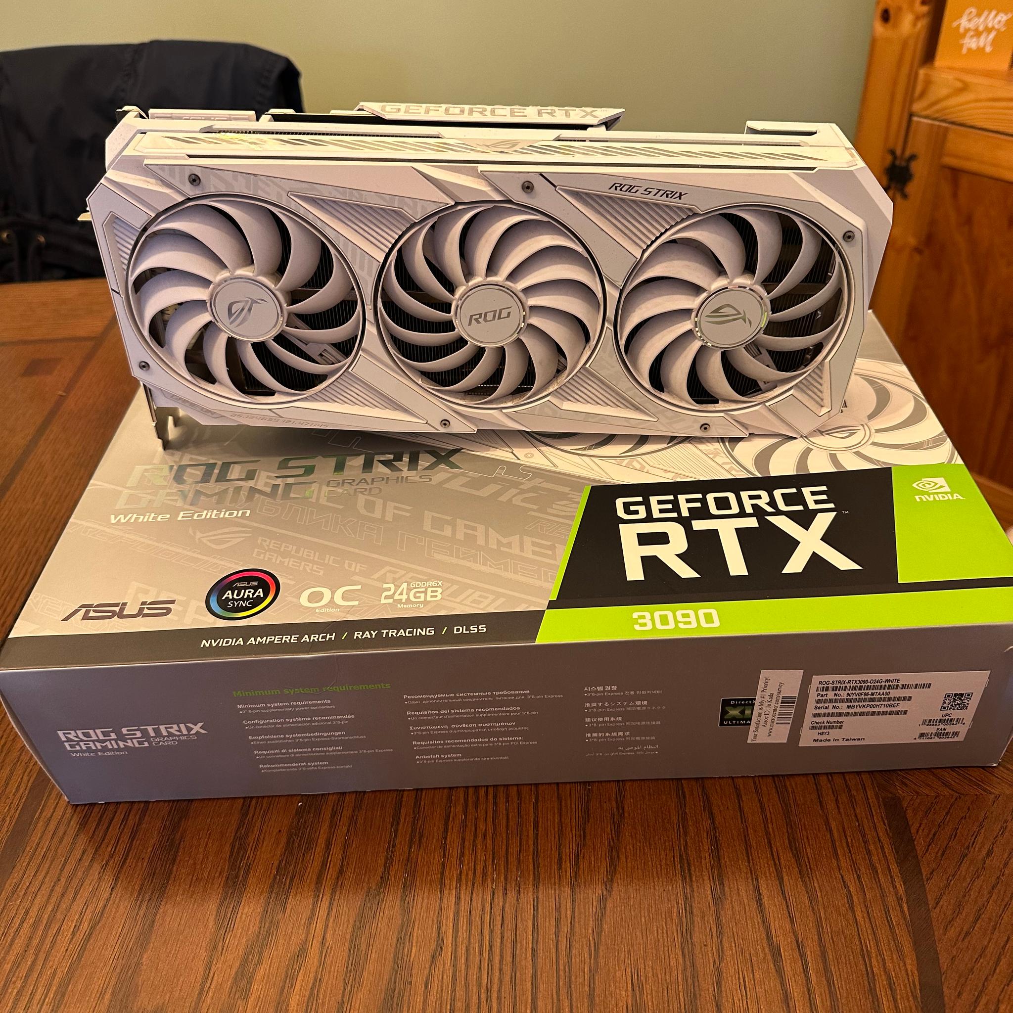 ASUS ROG STRIX NVIDIA GeForce RTX 3090- PCIe 4.0, 24GB GDDR6X WHITE