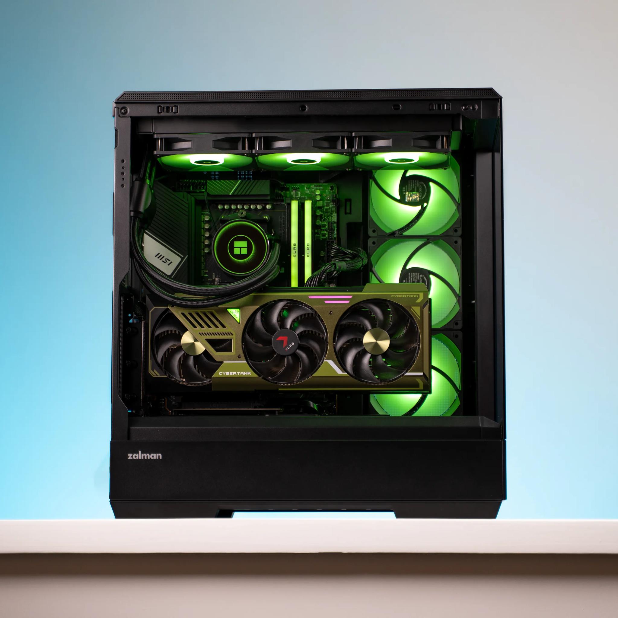 “Hylobius F” RTX 4080 Ryzen 7 7800X3D 2TB 32GB Windows 11 Workstation Gaming PC