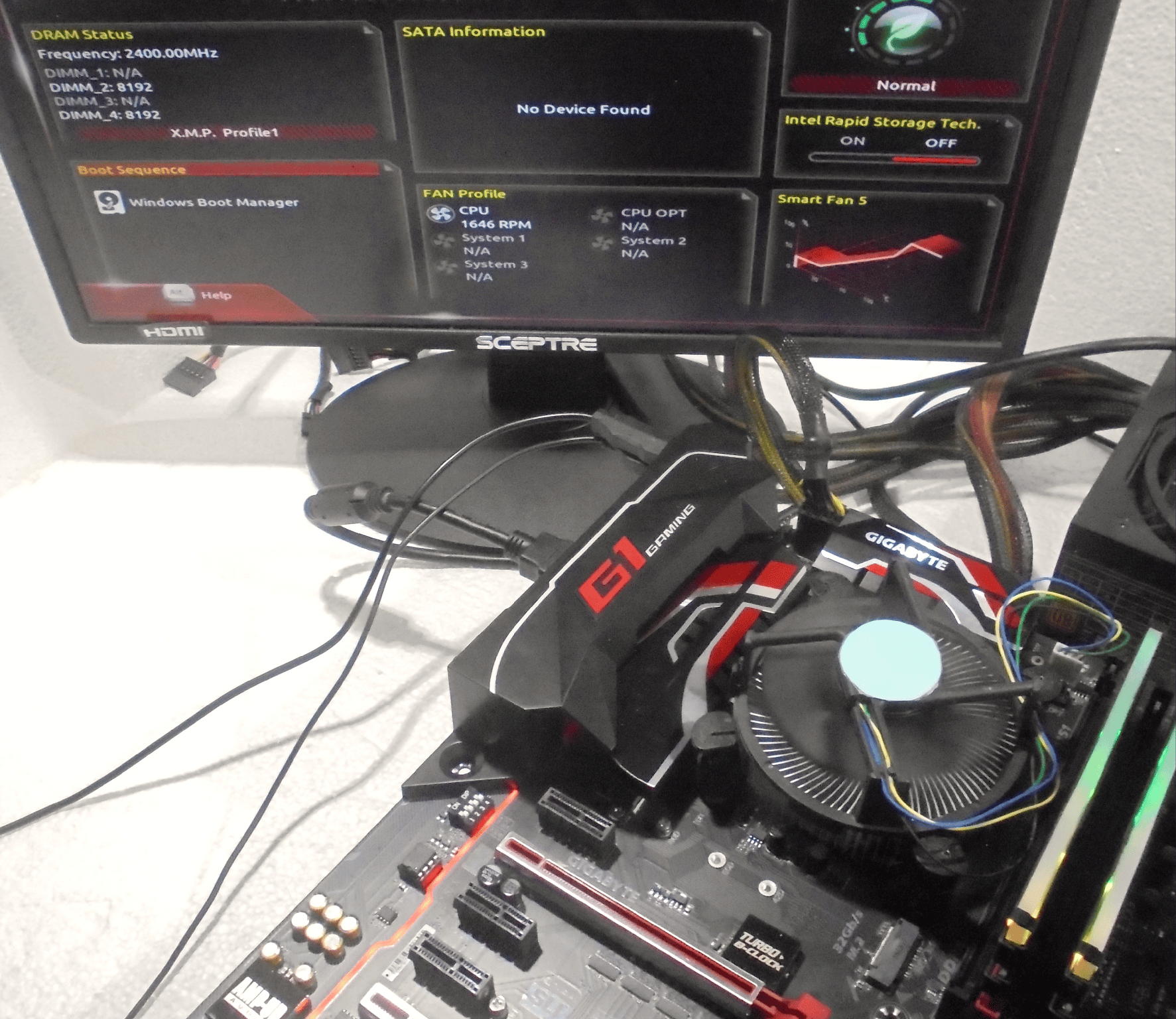 Gigabyte GA-Z170X-Gaming 6/Intel I7-6700K/16GB Asus Aura Ram/Original box