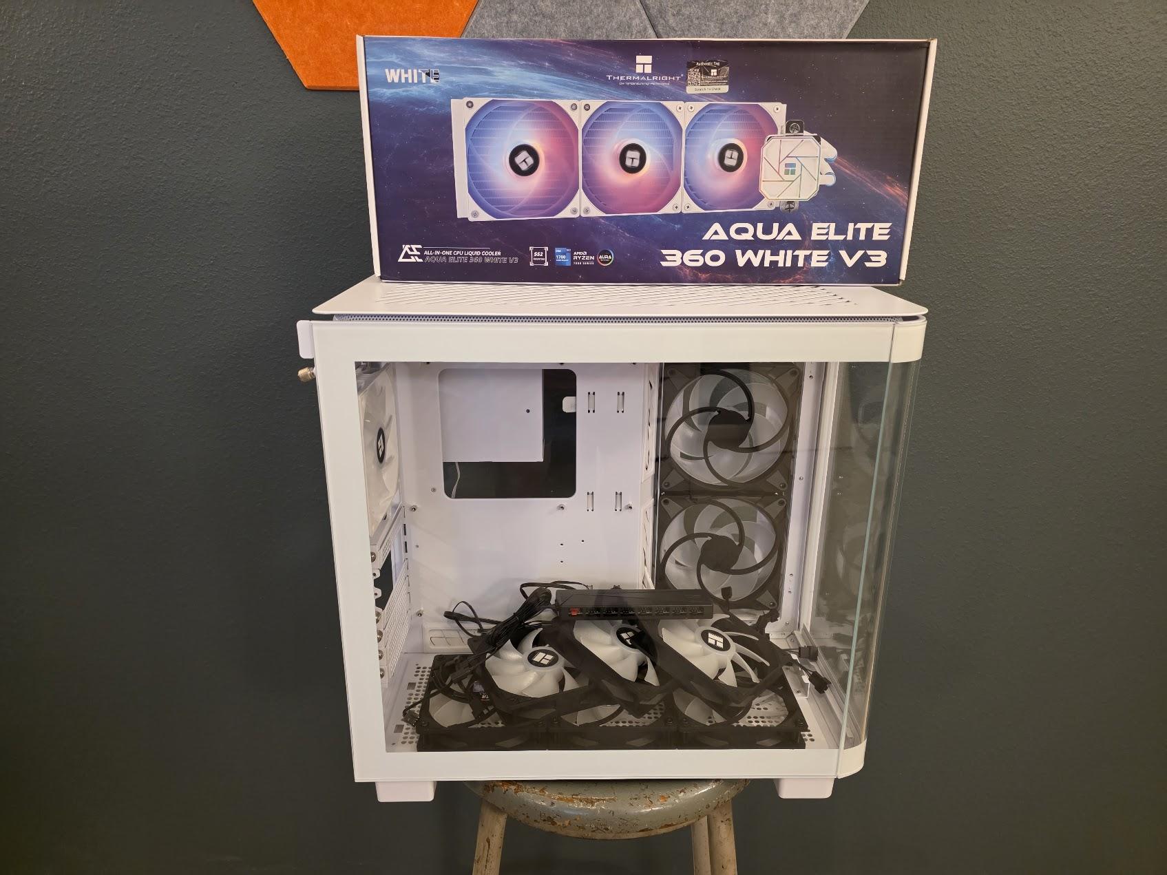 Montech KING 95 Computer Case/MOUNTAIN Displaypad With Aqua Elite 360 AIO and 9 RGB Fans PLUS