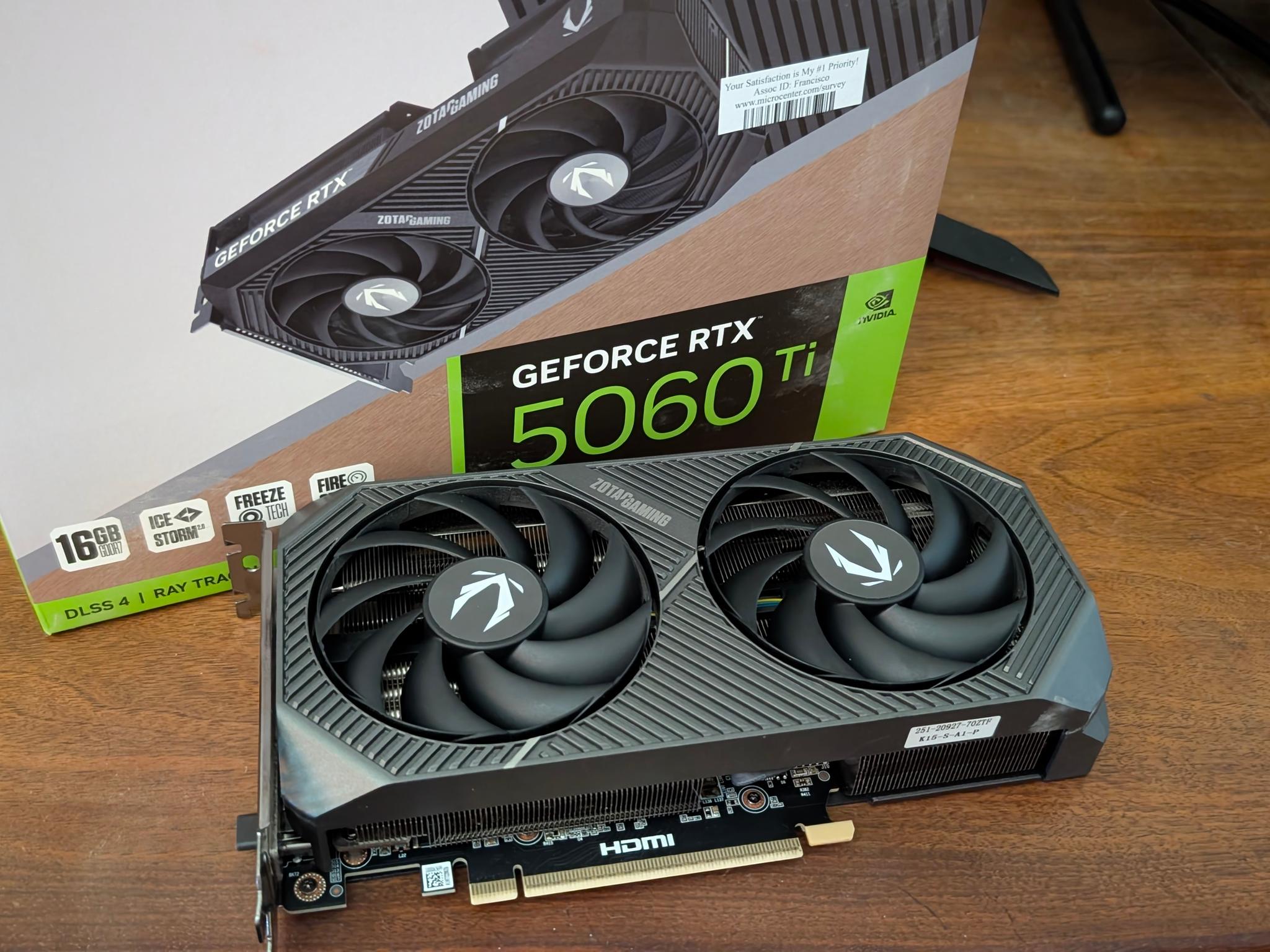 Zotac GeForce RTX 5060 ti 16GB