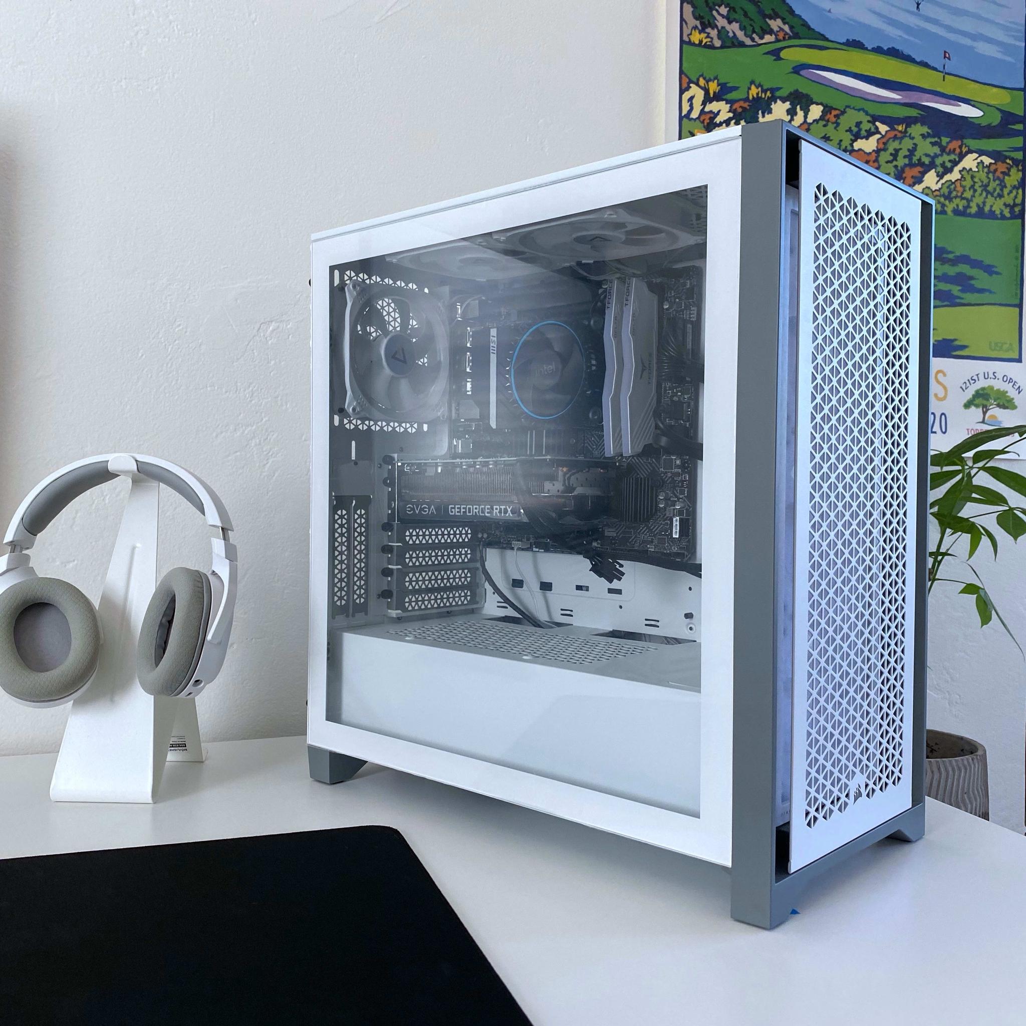Forge Gladiator White Custom New Gaming PC // GTX 2060 // Intel 12100F // 16G DDR4 3200 // 1 TB NVME