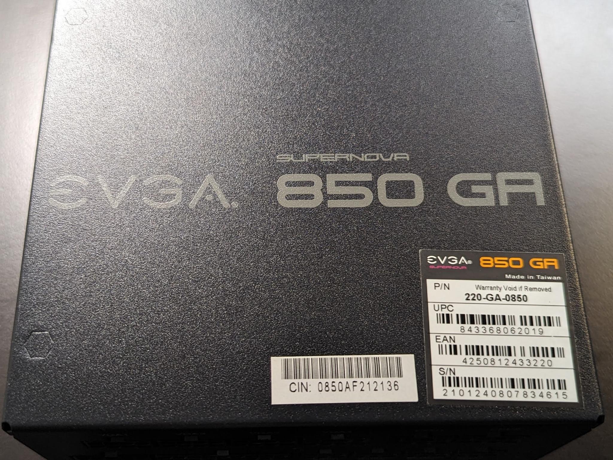 EVGA SuperNOVA 850 GA 850W 80+ Gold Fully Modular ATX PSU