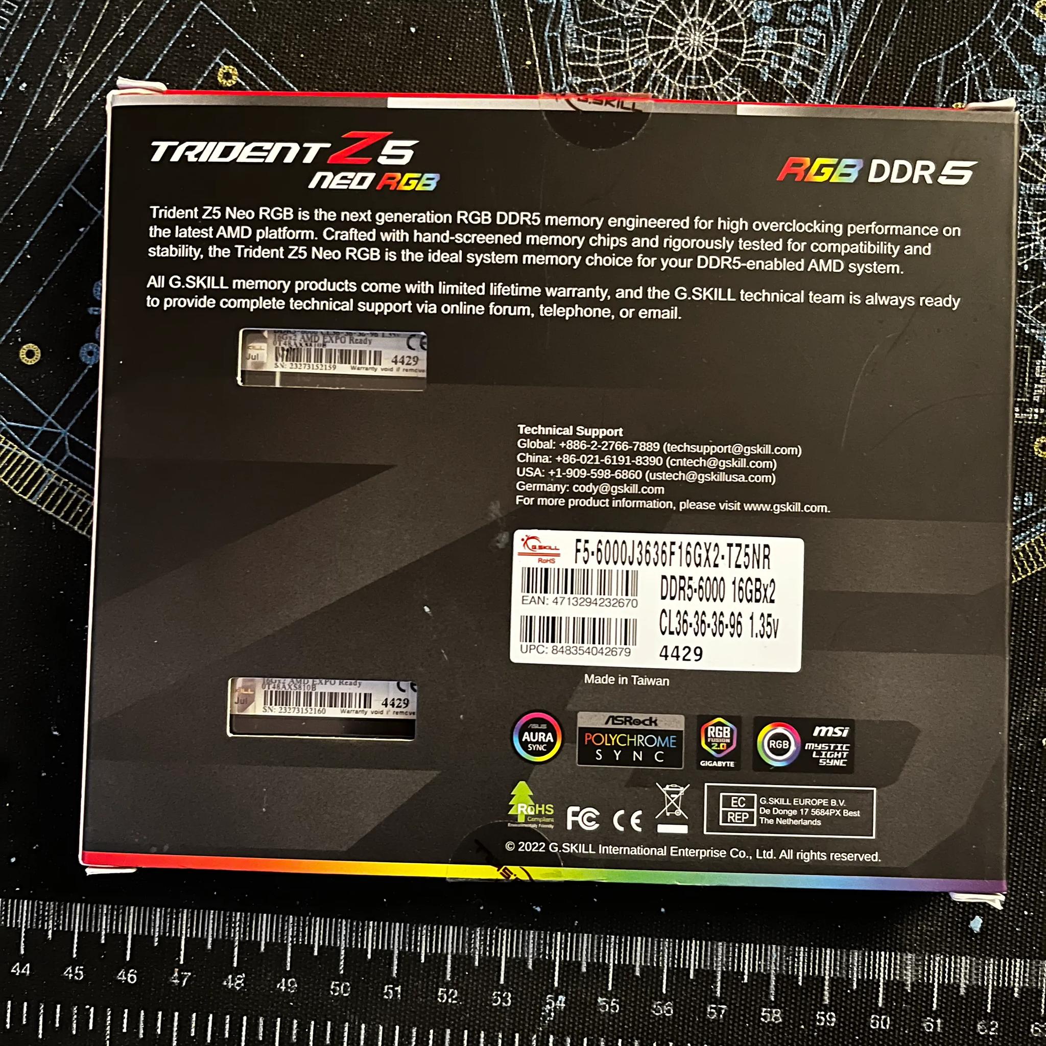 G.Skill Trident Z5 Neo RGB 2x16 DDR5-6000