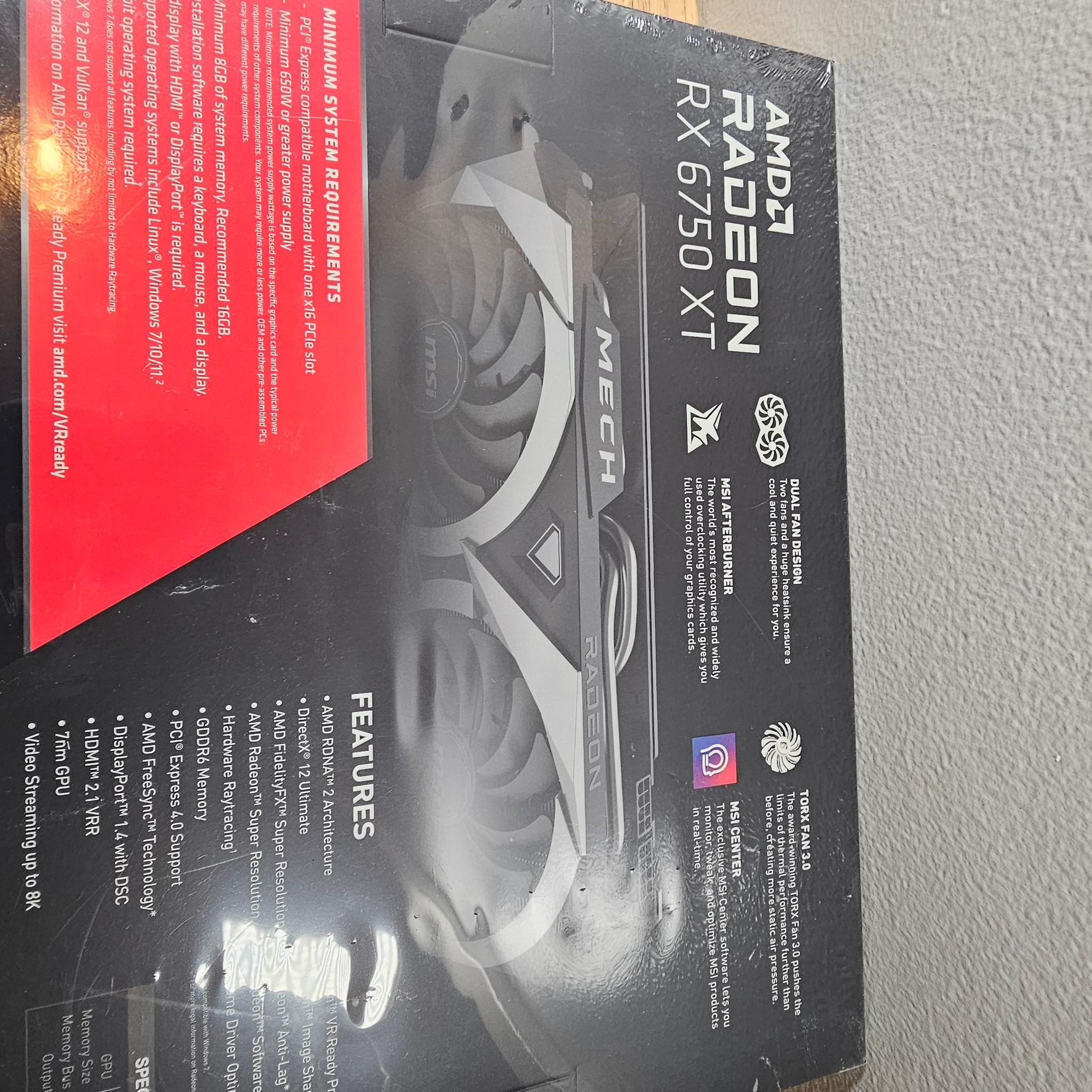 *Brand New** MSI MECH 2X OC Radeon RX 6750 XT