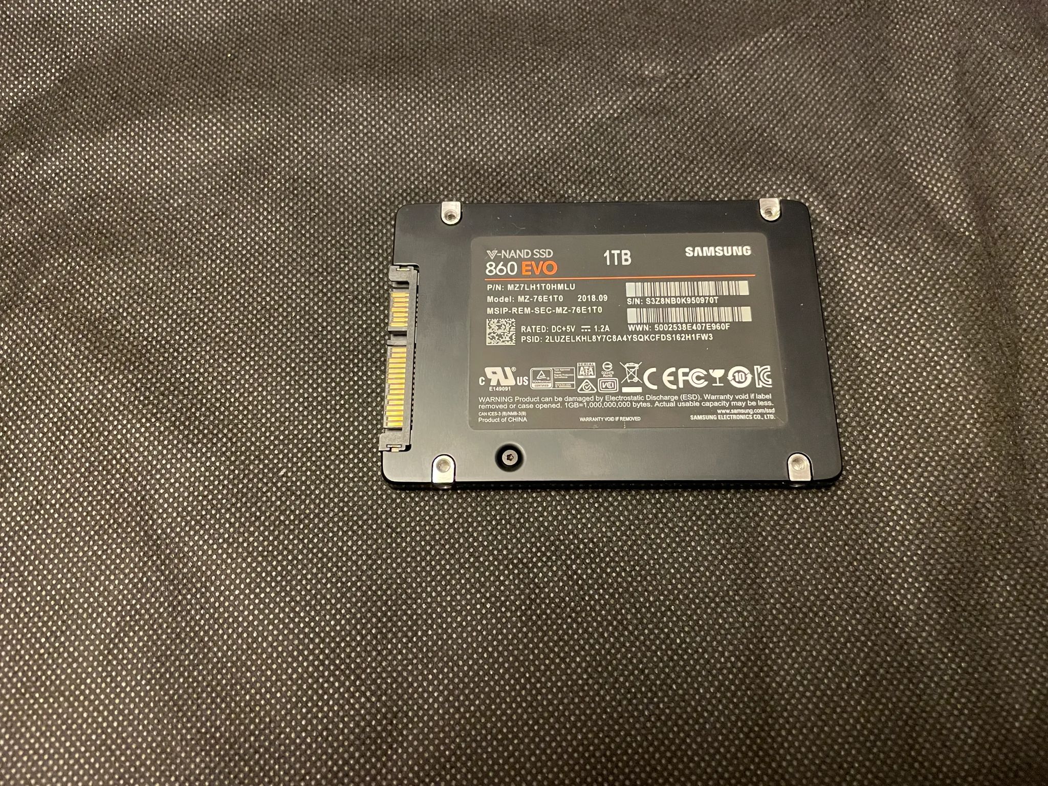 Samsung 1TB 860 EVO SATA III 2.5" Internal SSD ( See Seller Notes )