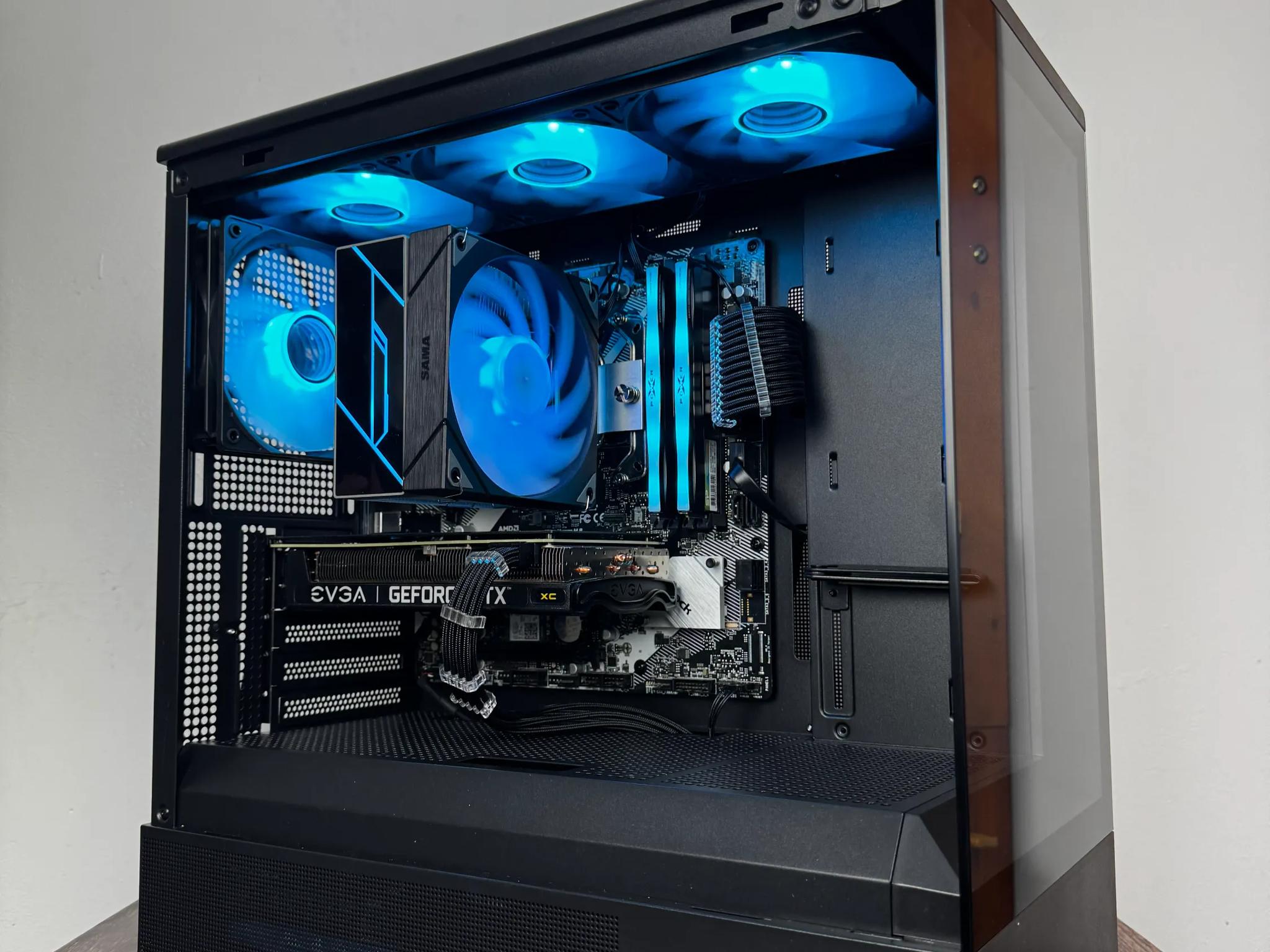 🖤Black🖤 Budget Gaming PC (Ryzen 5 5600 + RTX 3060 TI + 16gb Ram)