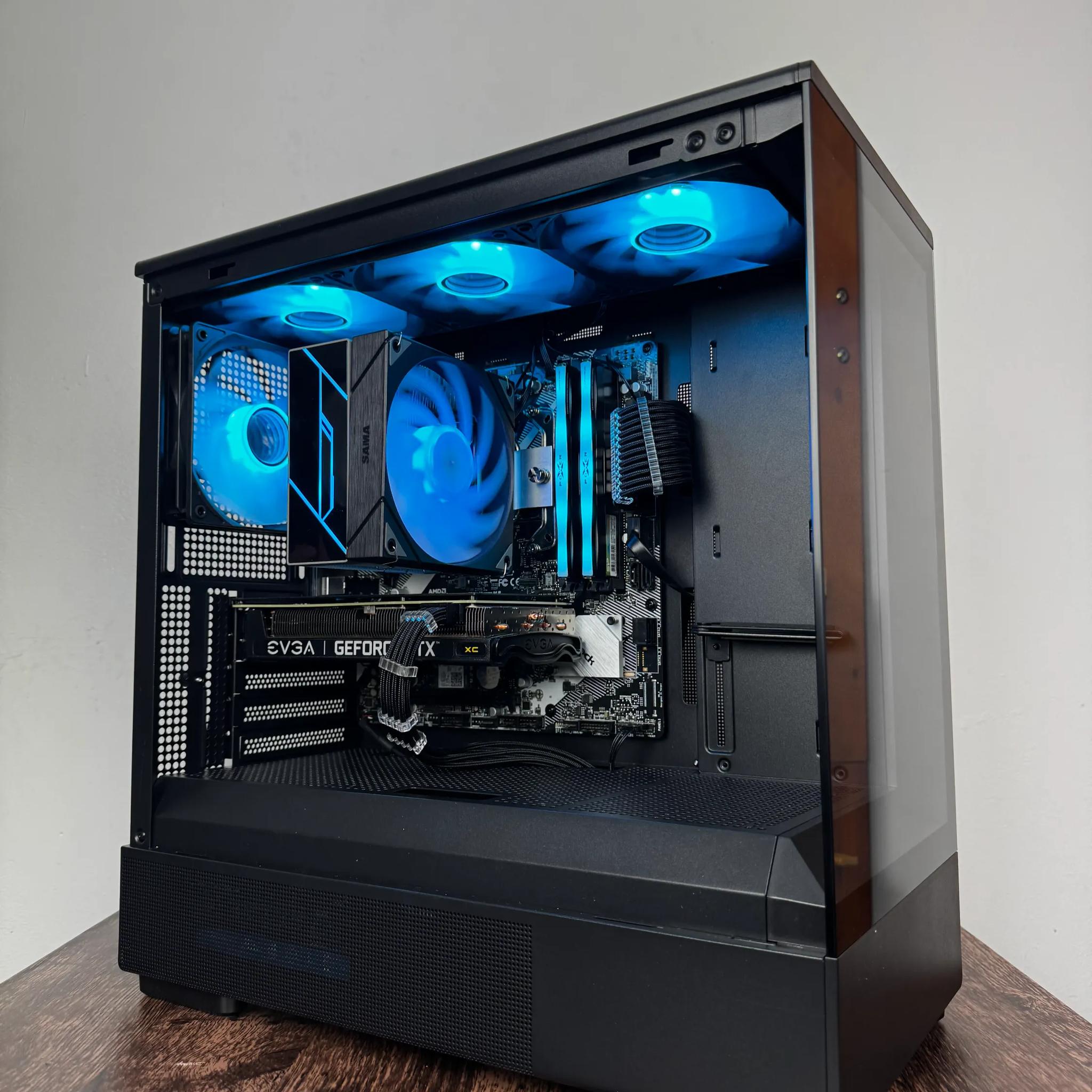 🖤Black🖤 Budget Gaming PC (Ryzen 5 5600 + RTX 3060 TI + 16gb Ram)