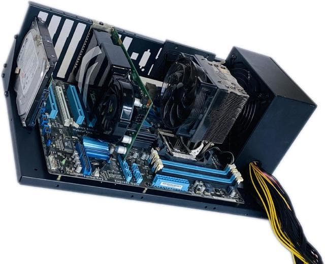 ALAMENGDA Open Computer Case,Two-way Server ATX Motherboard Tray Test Stand, Test bench, ATX Mid Twr