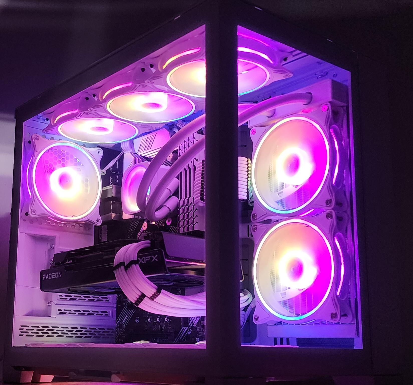 Gaming PC Ryzen 7 5700X3D 32GB RAM 1TB SSD RX 7700 XT 12GB Windows 11 Computer