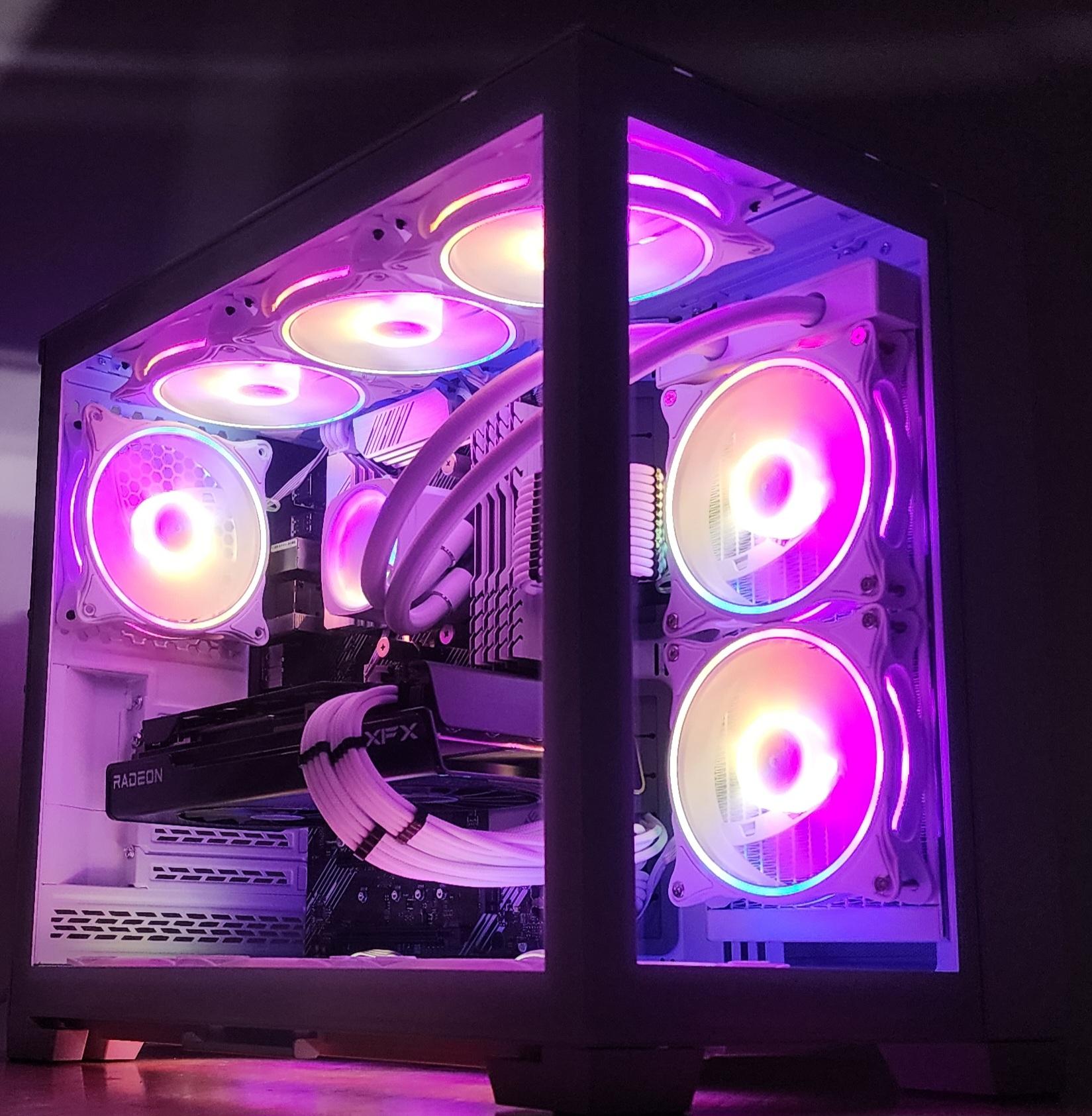 Gaming PC Ryzen 7 5700X3D 32GB RAM 1TB SSD RX 7700 XT 12GB Windows 11 Computer