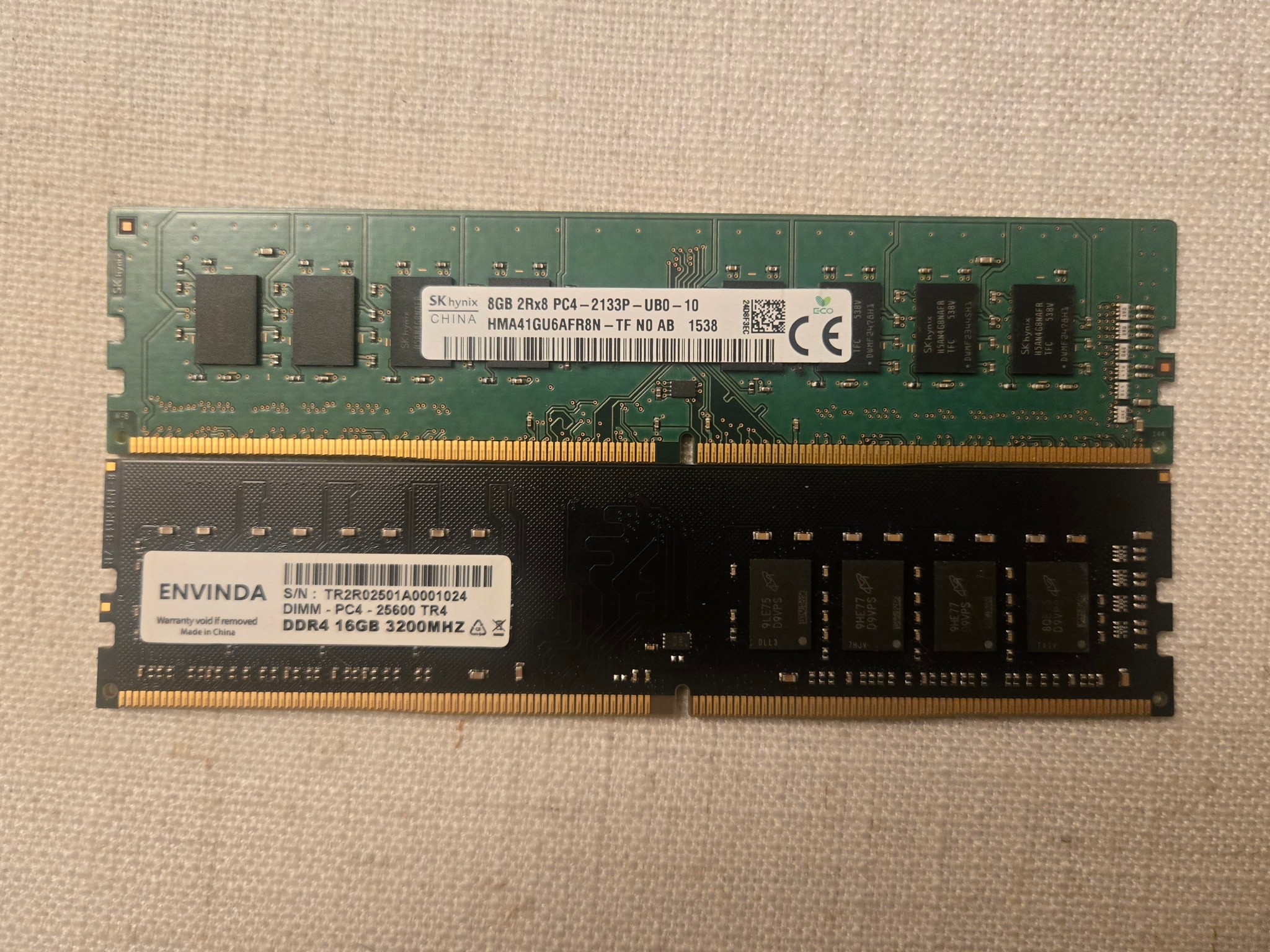 24GB DDR4 (Mixed DIMMs) - Used