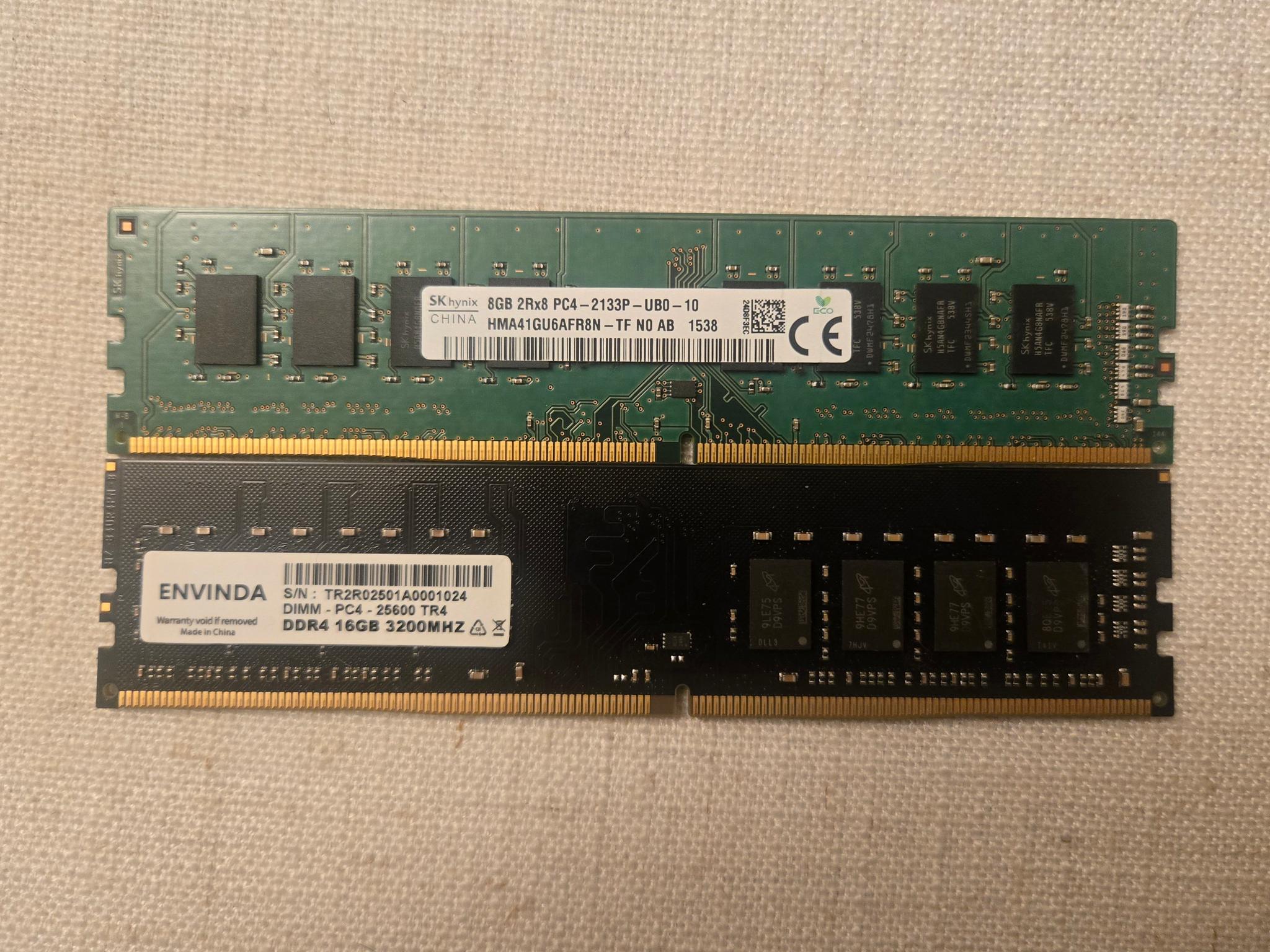 24GB DDR4 (Mixed DIMMs) - Used