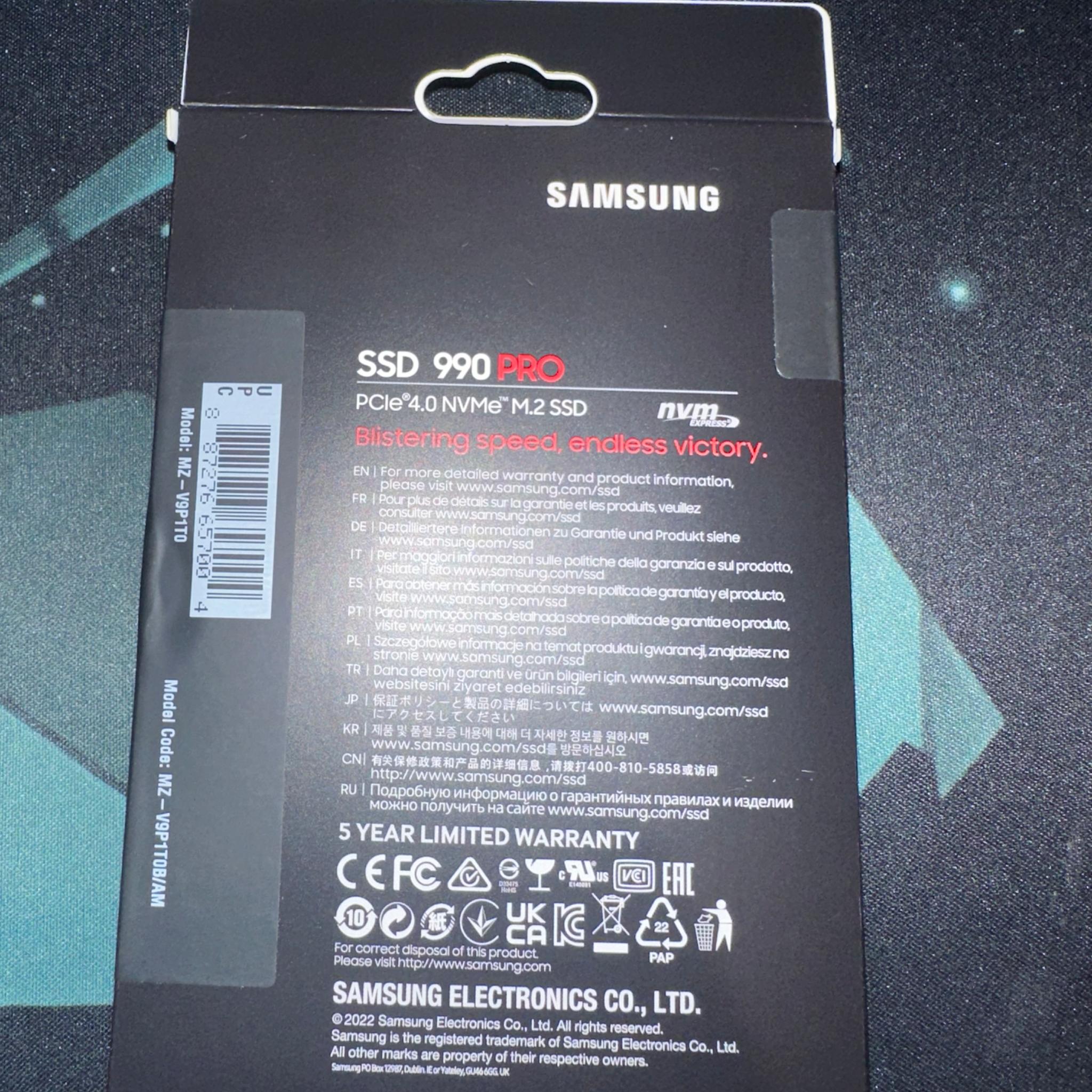Samsung 990 PRO SSD 1TB PCIe 4.0