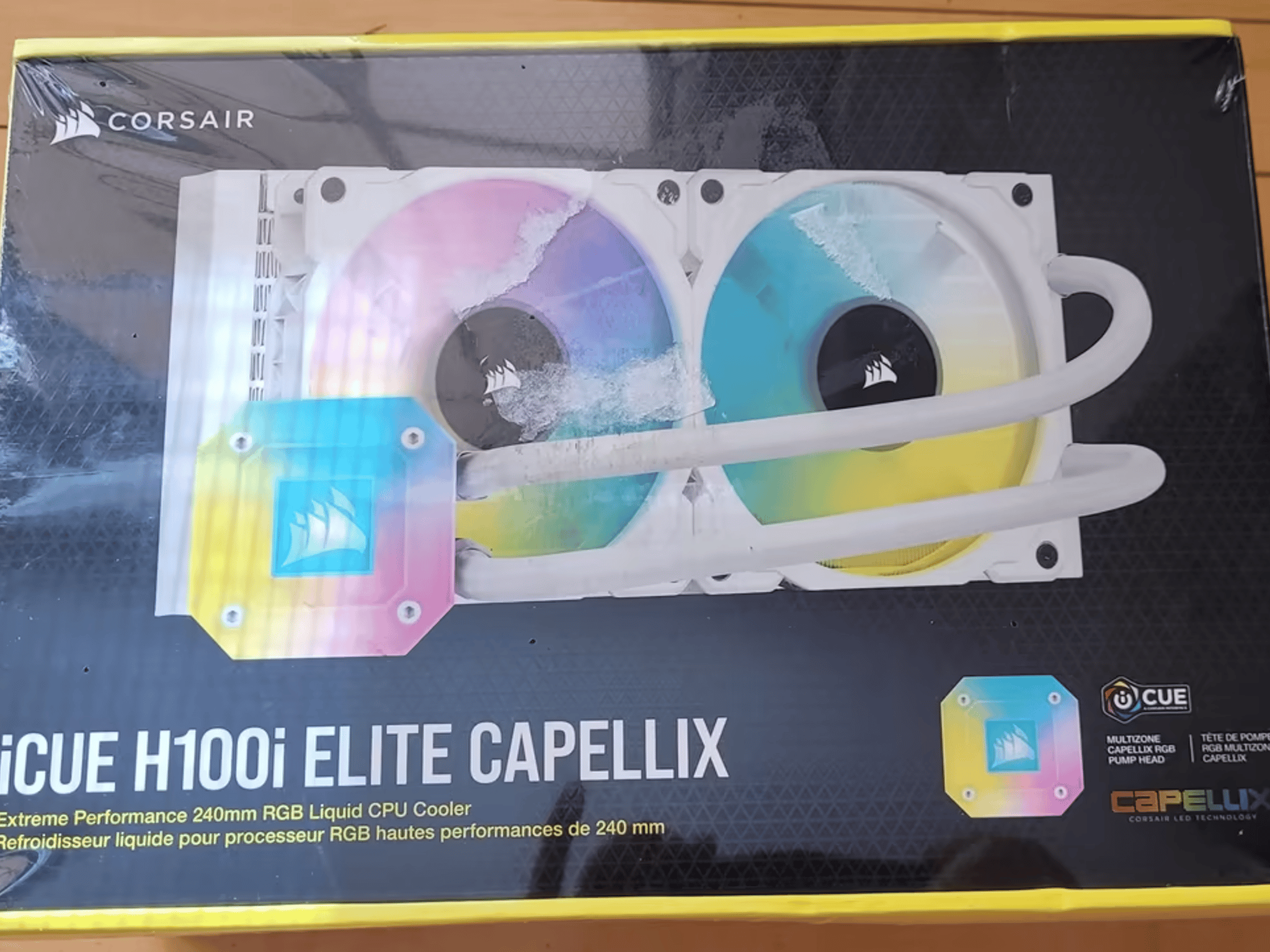 New Sealed White CORSAIR H100i ELITE CAPELLIX, 240mm Radiator, Liquid CPU Cooler