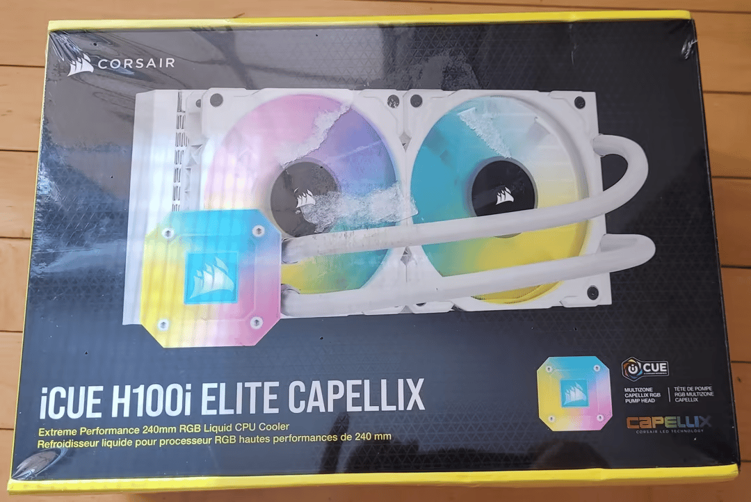 New Sealed White CORSAIR H100i ELITE CAPELLIX, 240mm Radiator, Liquid CPU Cooler