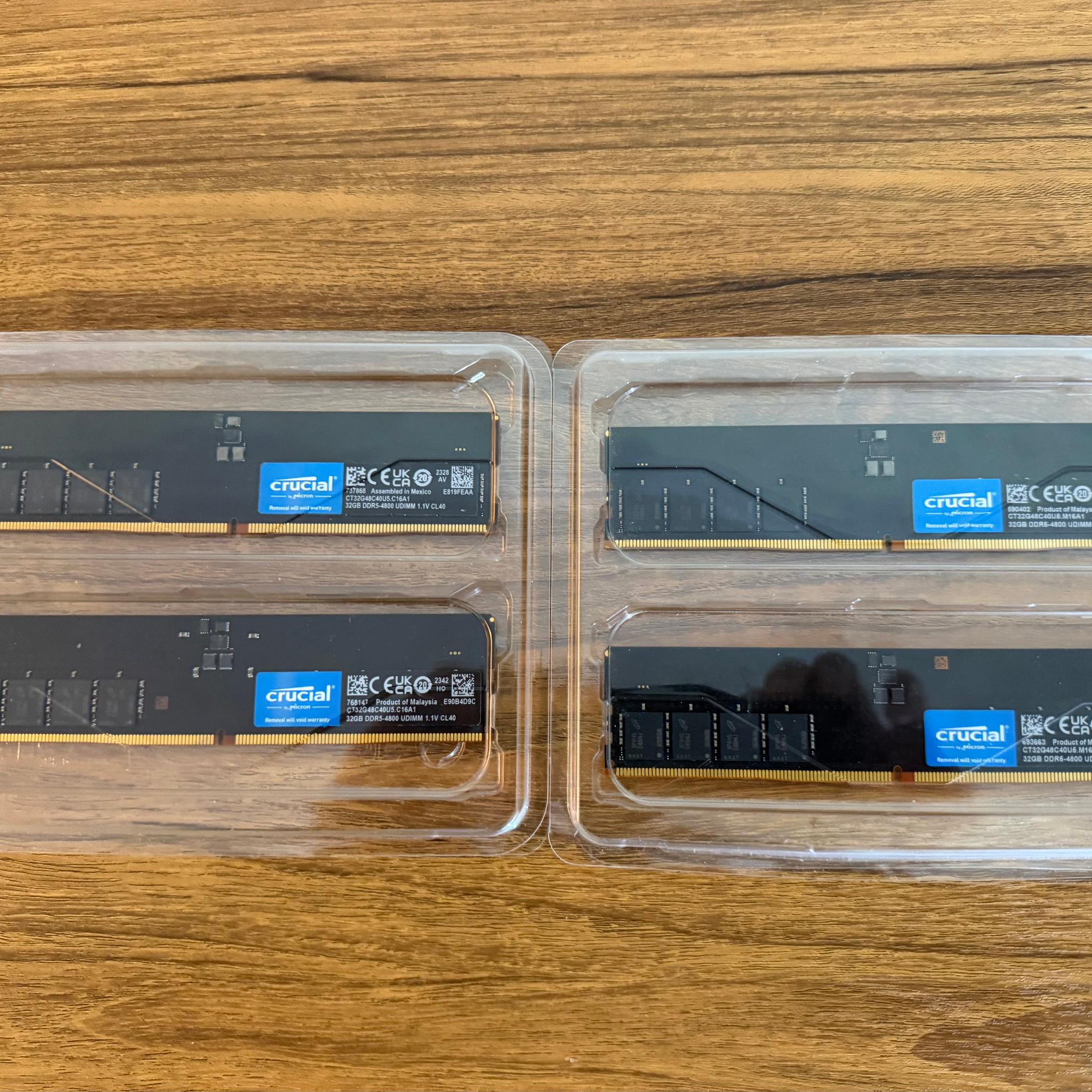 64gb (2x32gb) Crucial DDR5 4800mhz cl40