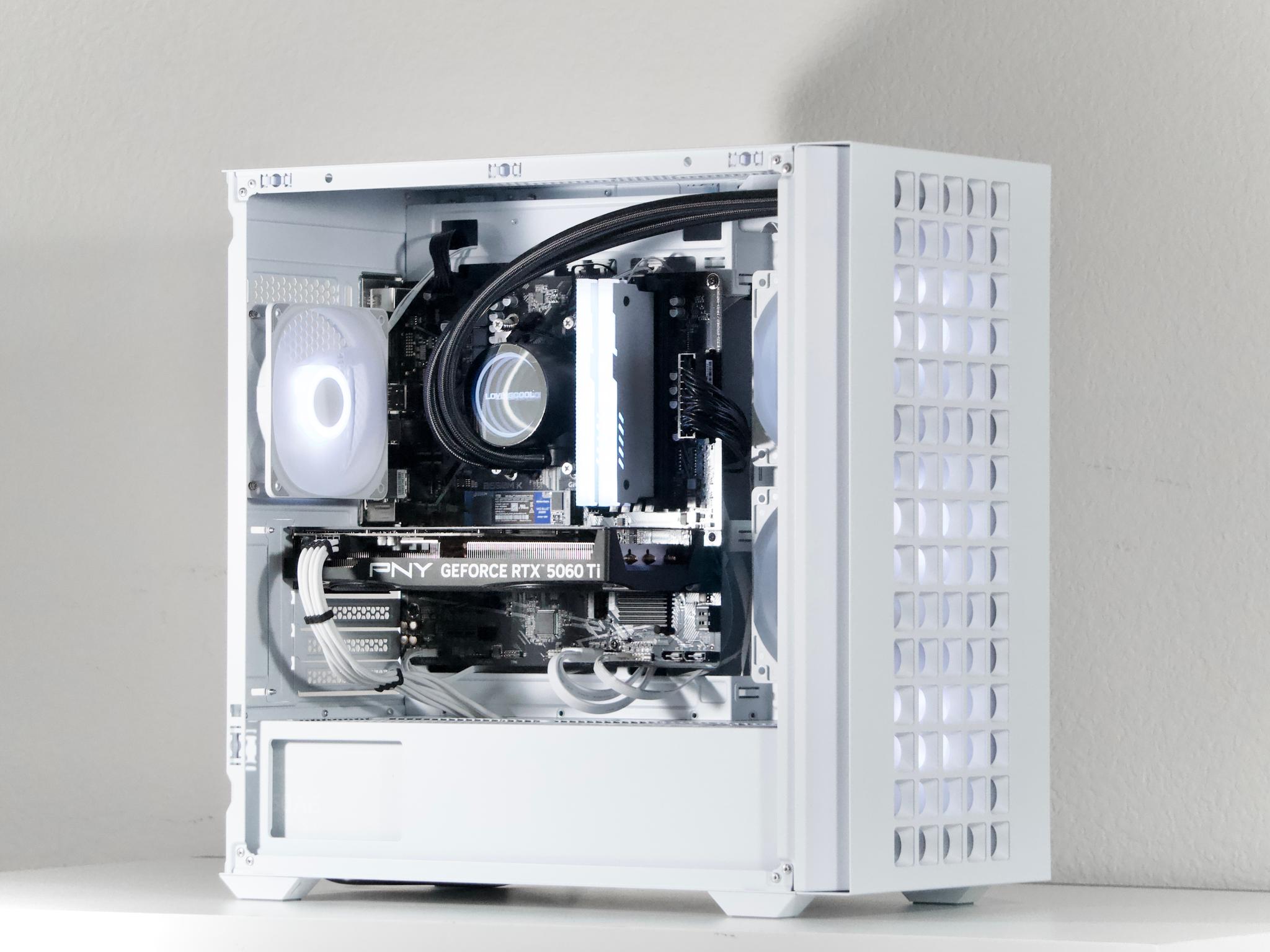 ⚪ RTX 5060 Ti 8GB + Ryzen 7 5700 | 16GB DDR4 | 1TB NVMe | WiFi/BT | FREE Ship! | 1440p Gaming PC