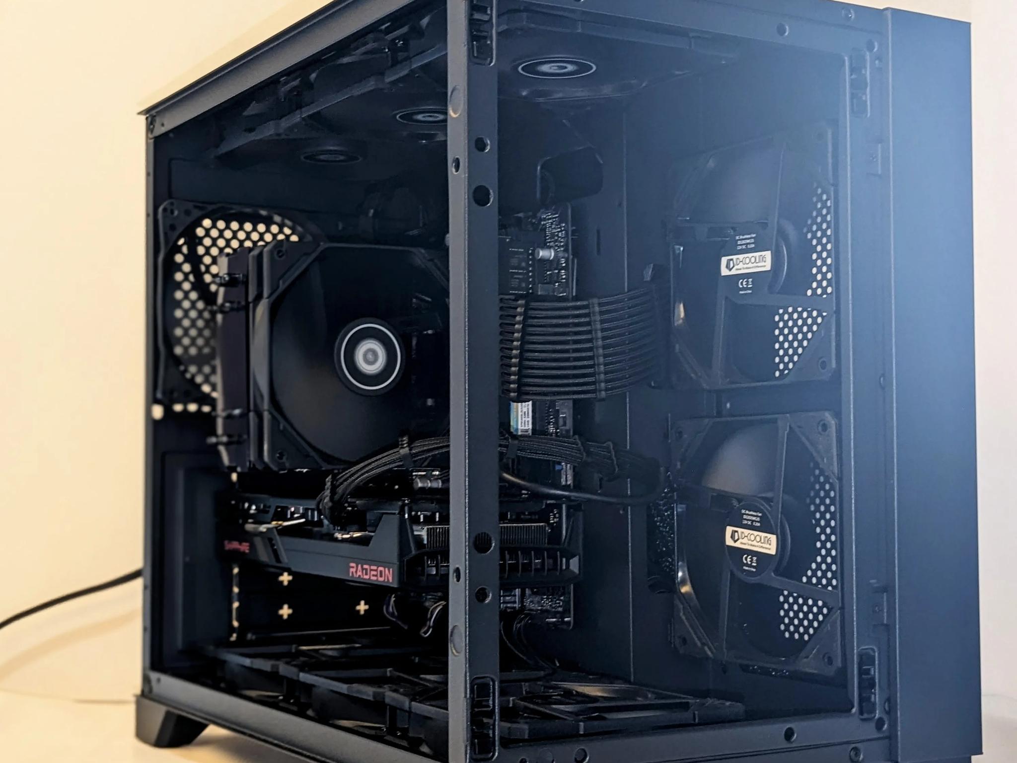 All Black Custom Gaming PC⚫️RX 6600XT ⚫️ Ryzen 5 3600X@4.5GHz⚫️ 16GB RAM ⚫️ 1TB NVMe ⚫️ Windows 11