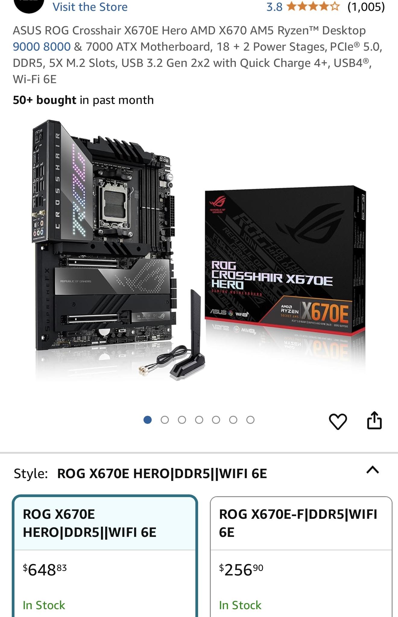 ASUS ROG CROSSHAIR x670e HERO