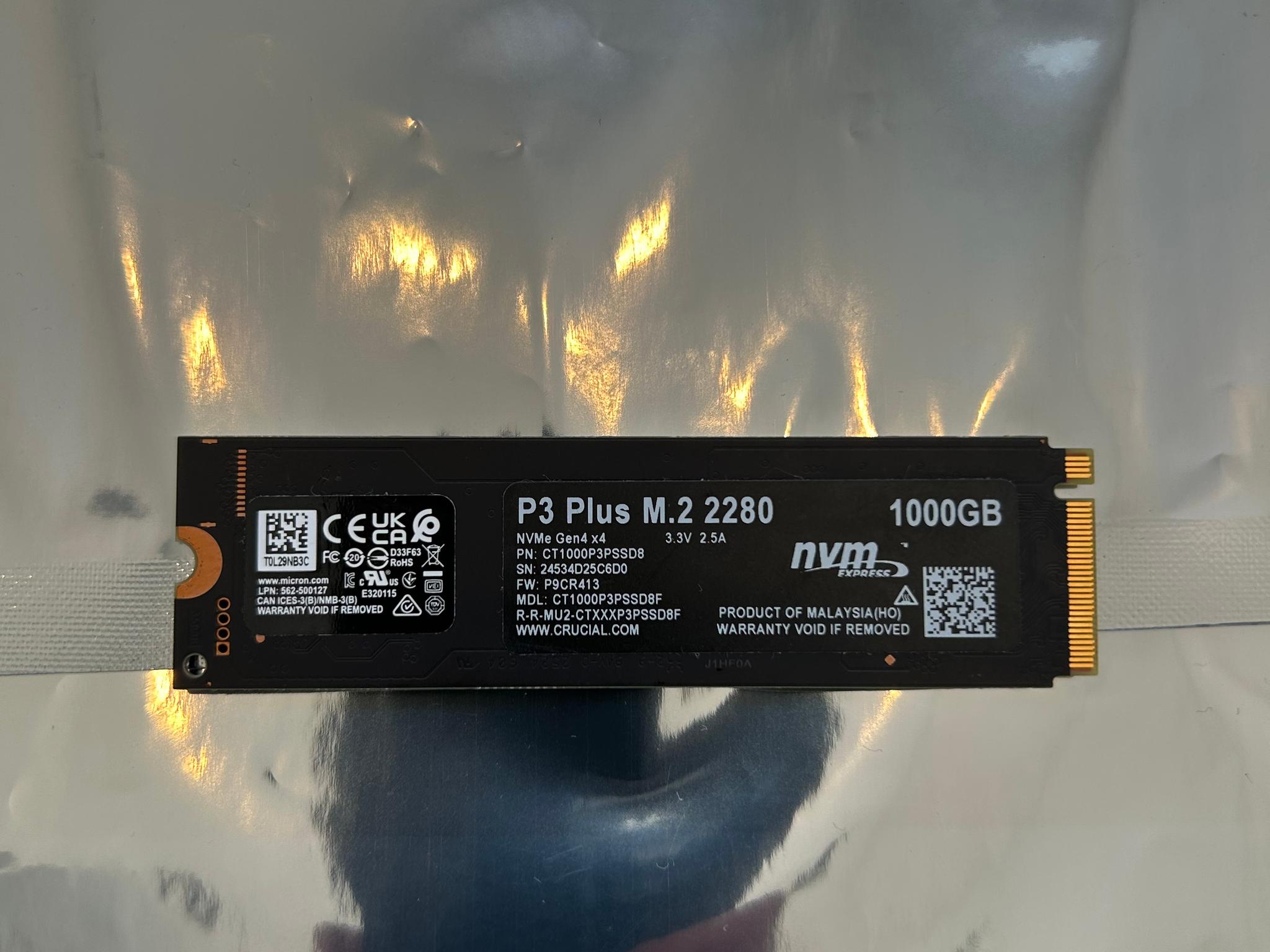 crucial P3 plus m.2 1TB SSD