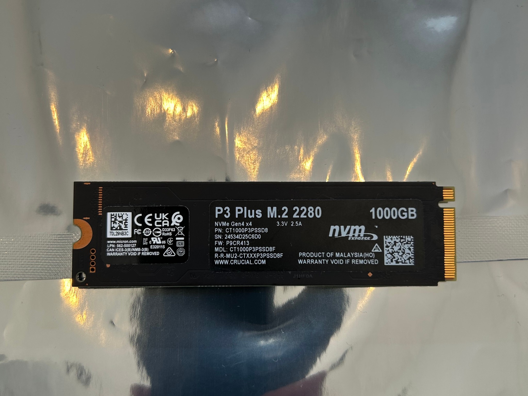 crucial P3 plus m.2 1TB SSD