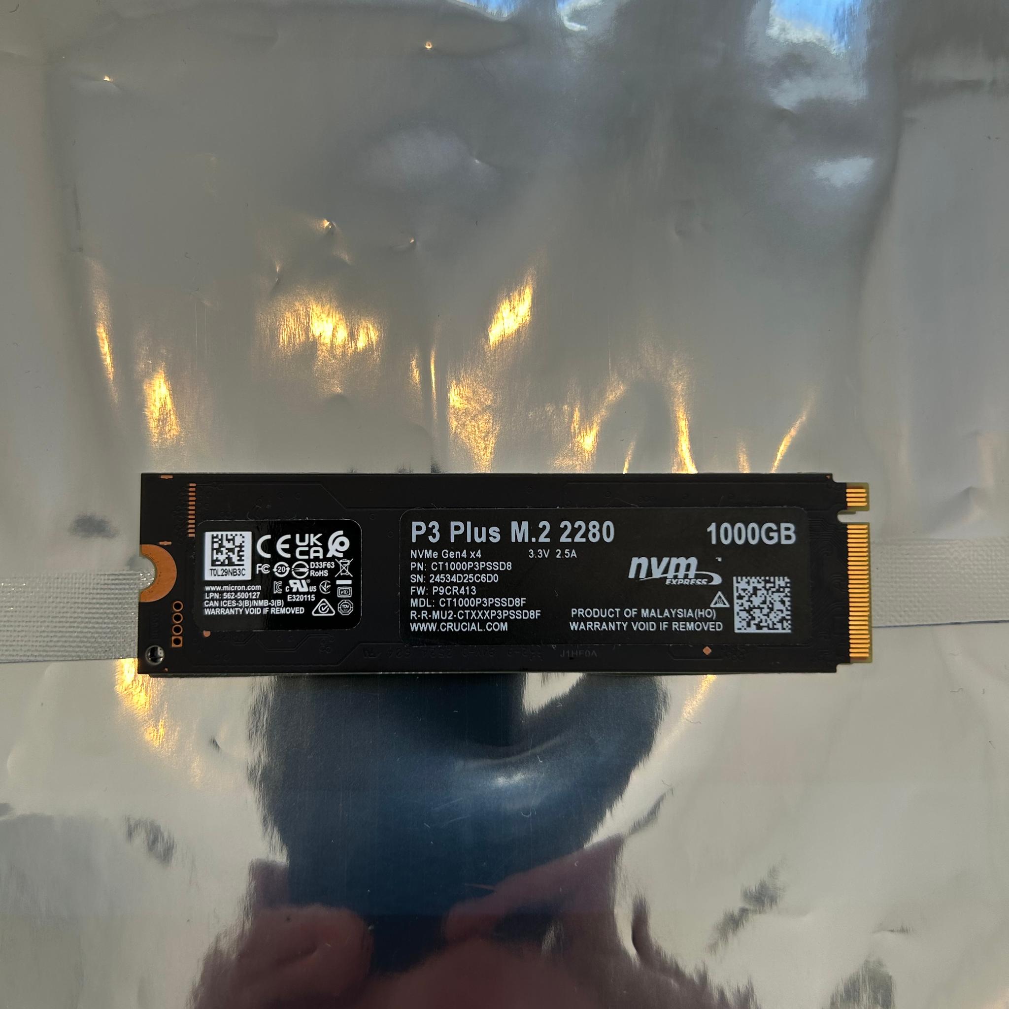 crucial P3 plus m.2 1TB SSD