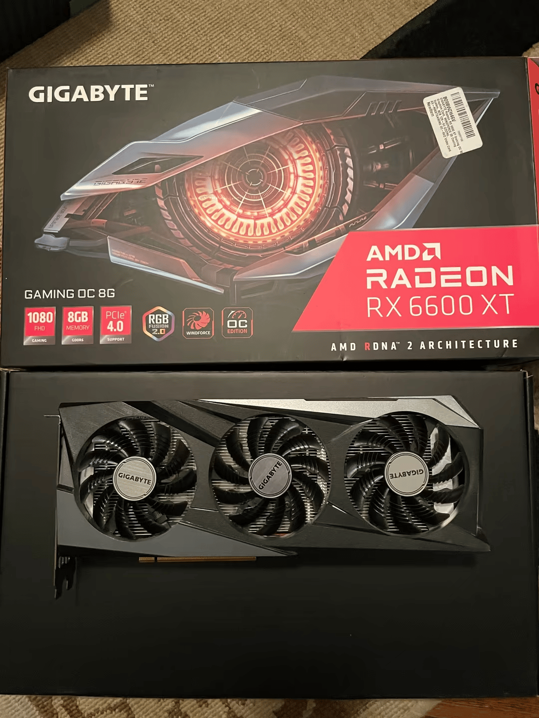 Gigabyte 6600XT Gaming OC 