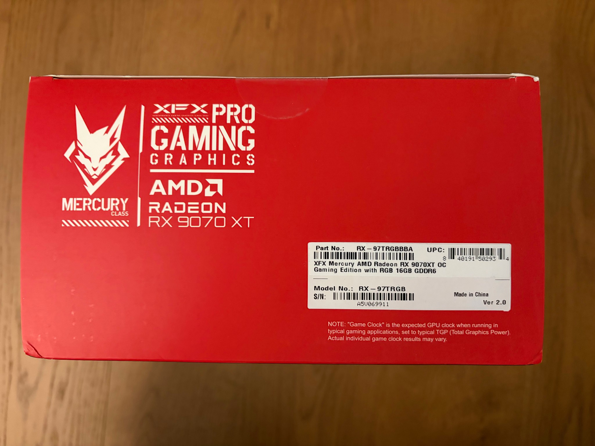 XFX Mercury AMD Radeon RX 9070XT OC Gaming Edition with RGB 16GB GDDR6