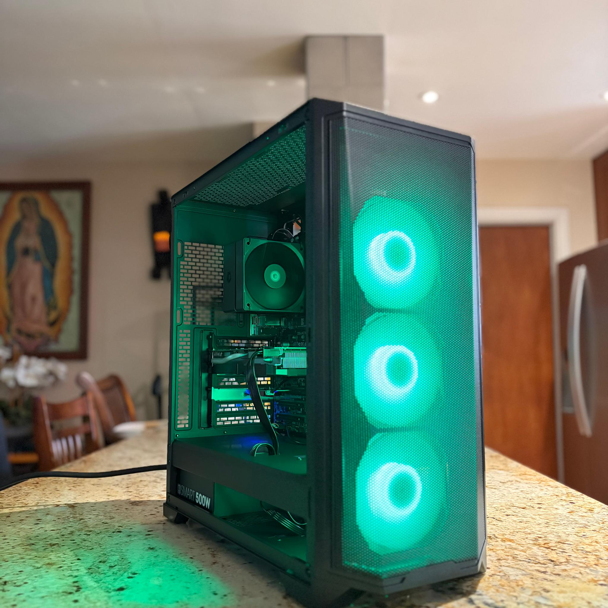 Black Gaming PC | 1660 Super 6GB | INTEL i7-7700 | 16GB RAM | 500GB SATA SSD | Wi-Fi + BT Pcie