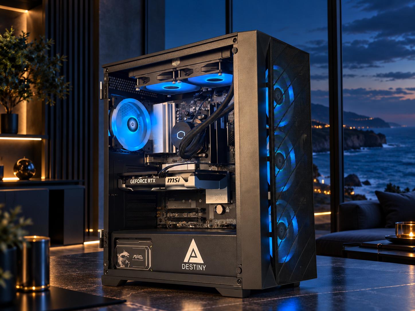 🌊🖤 EVENTIDE Gaming PC | RTX 5060 Ti | Ryzen 7 9700x | 32GB DDR5 | 1TB NVME | WIFI + BT | FREE SHIP